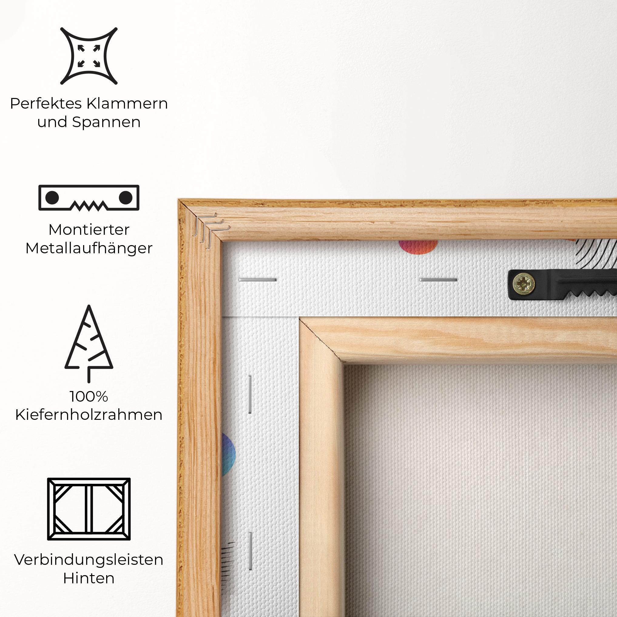 Leinwandbild Orange Light Statue mockup 5