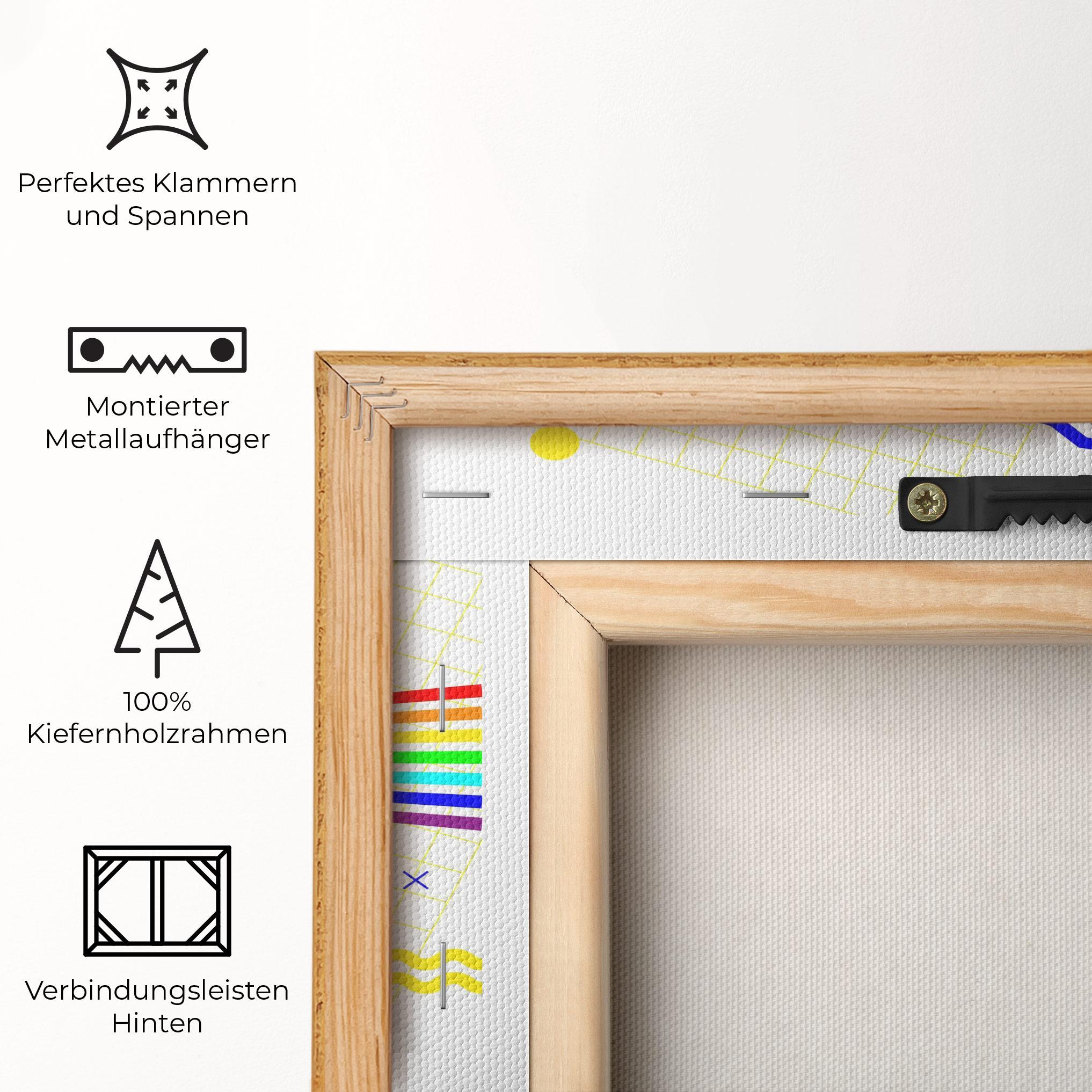 Leinwandbild Rainbow Statue mockup 5