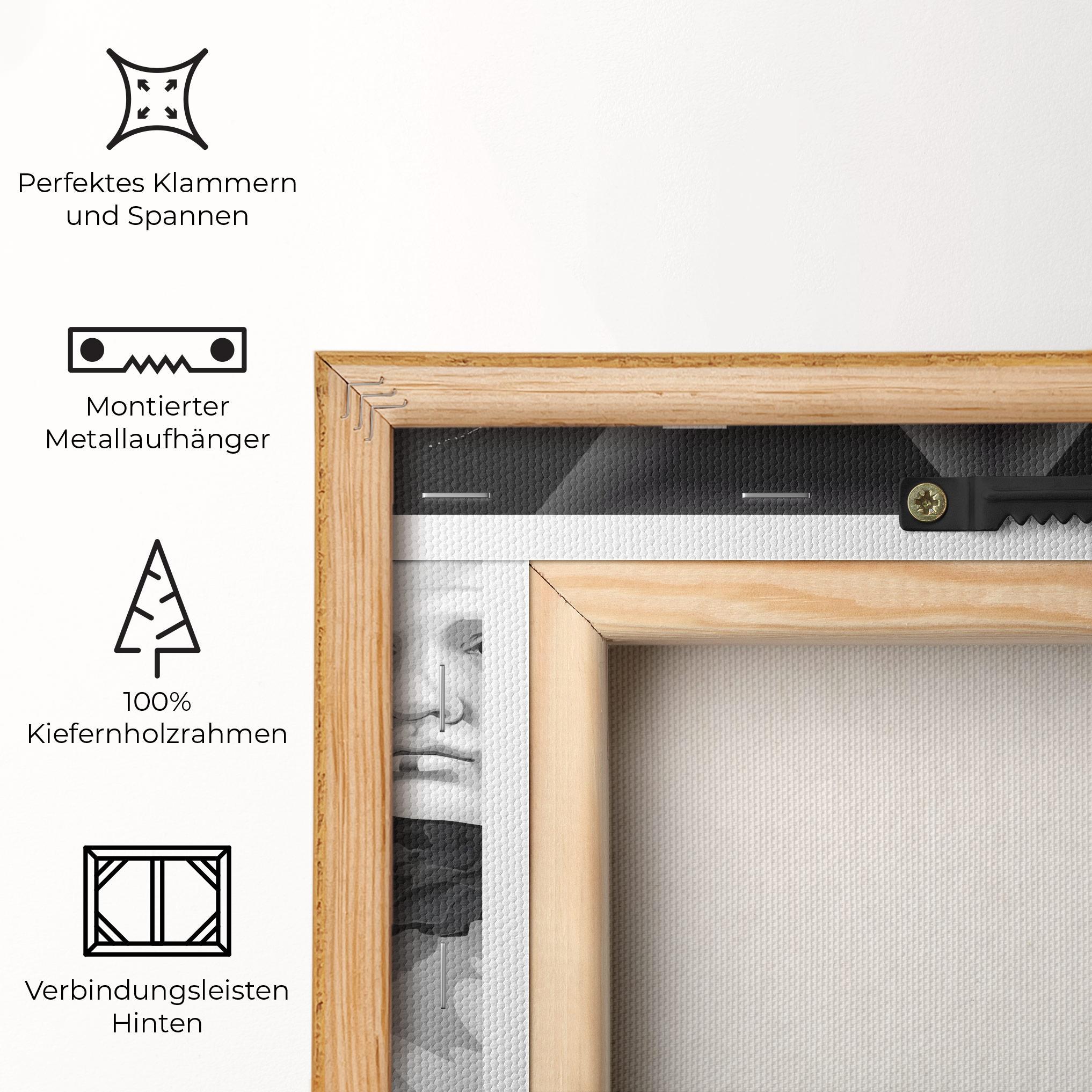 Leinwandbild Statue Mask mockup 5