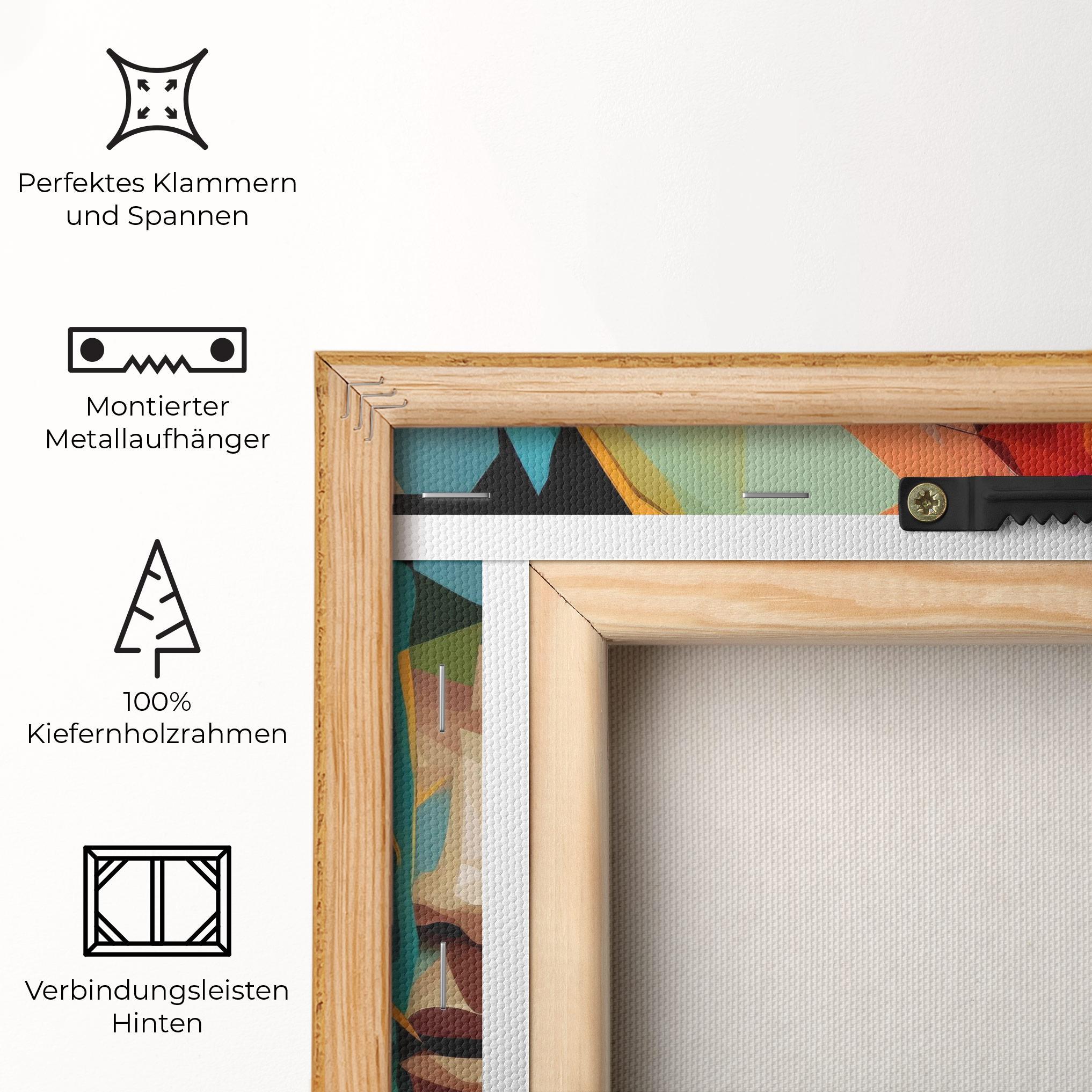 Leinwandbild Women Face Collage mockup 5