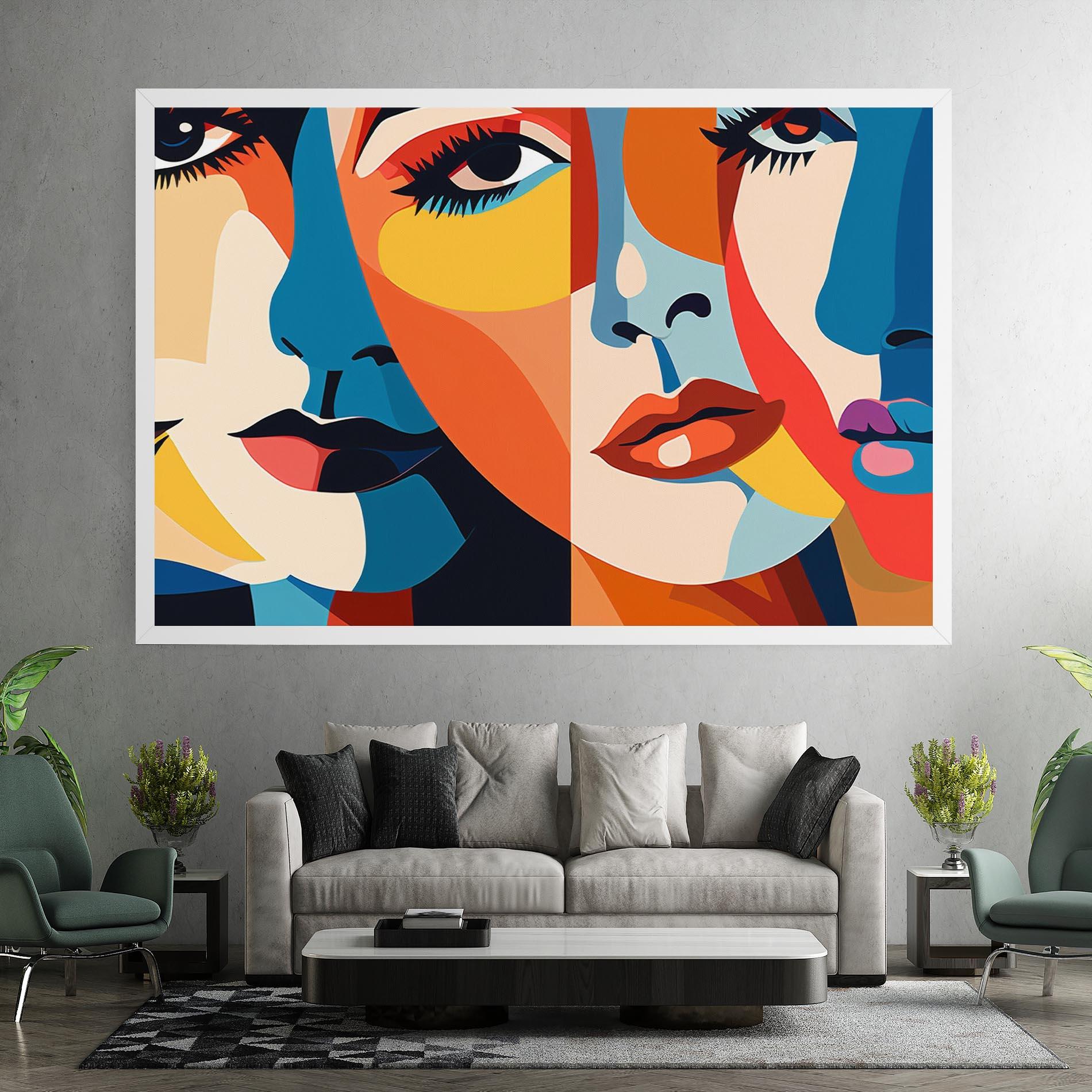 Leinwandbild Beauty Face Collage mockup 7