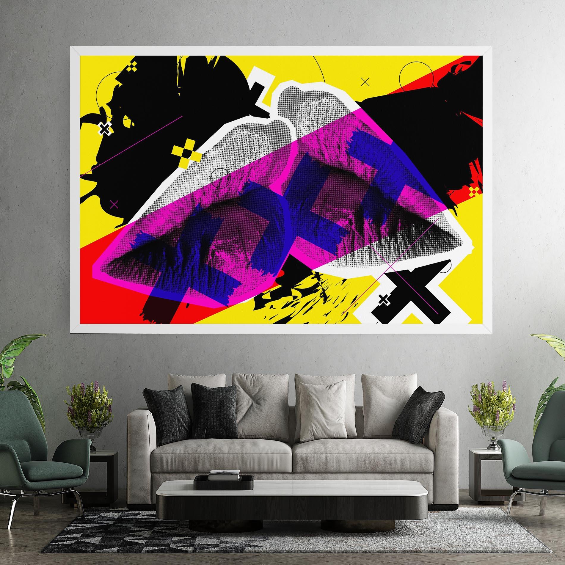 Leinwandbild Lips Purple Light mockup 7