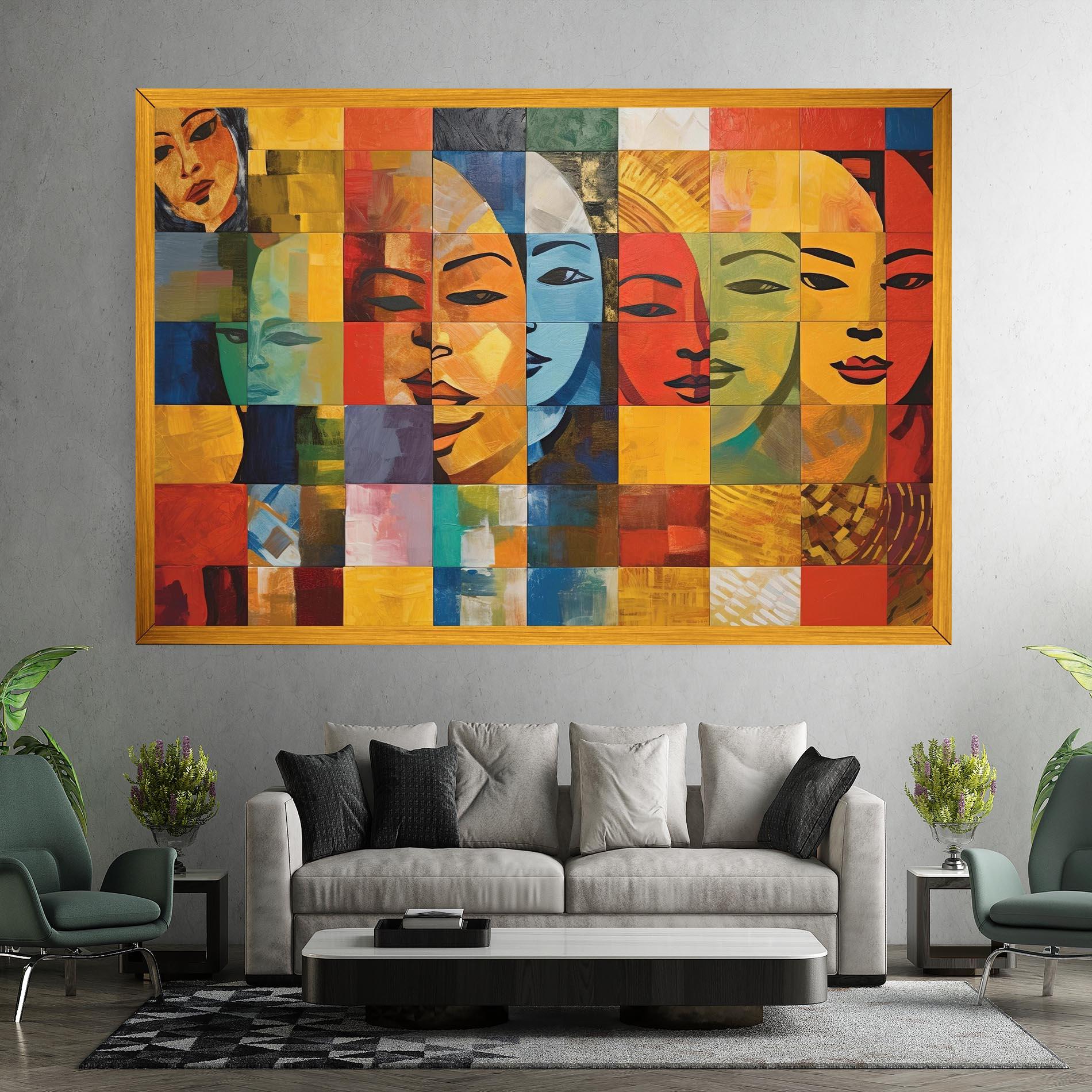 Leinwandbild Abstract Concept Collage mockup 7