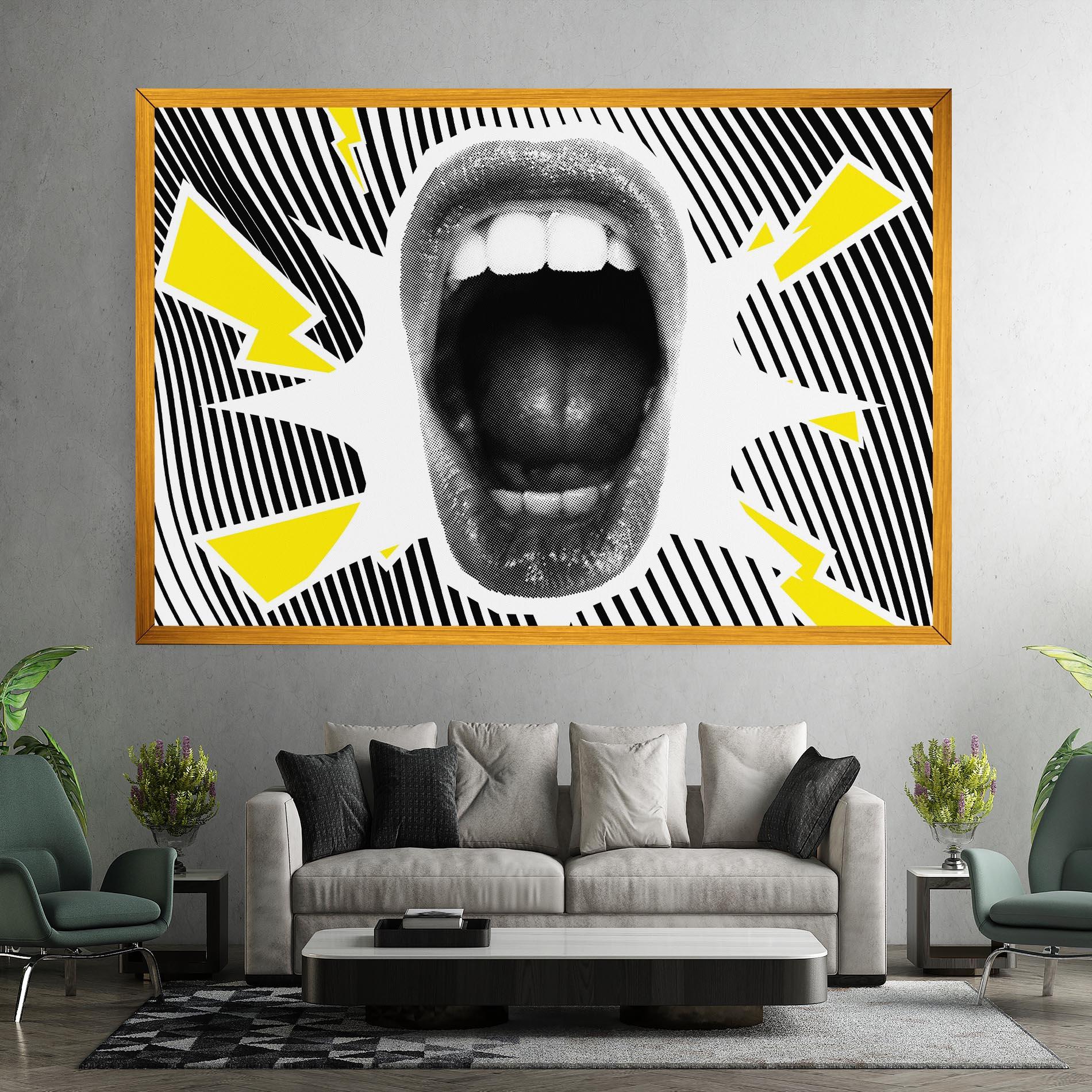 Leinwandbild Lightning Mouth mockup 7