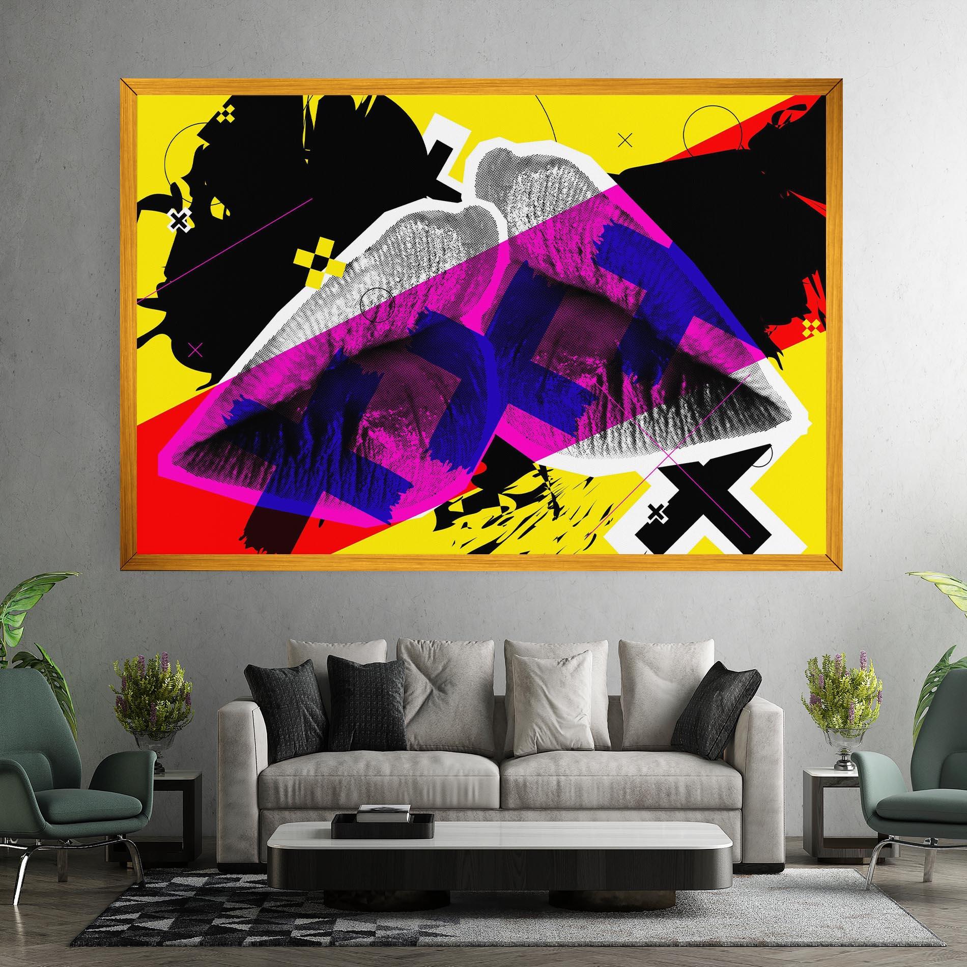 Leinwandbild Lips Purple Light mockup 7