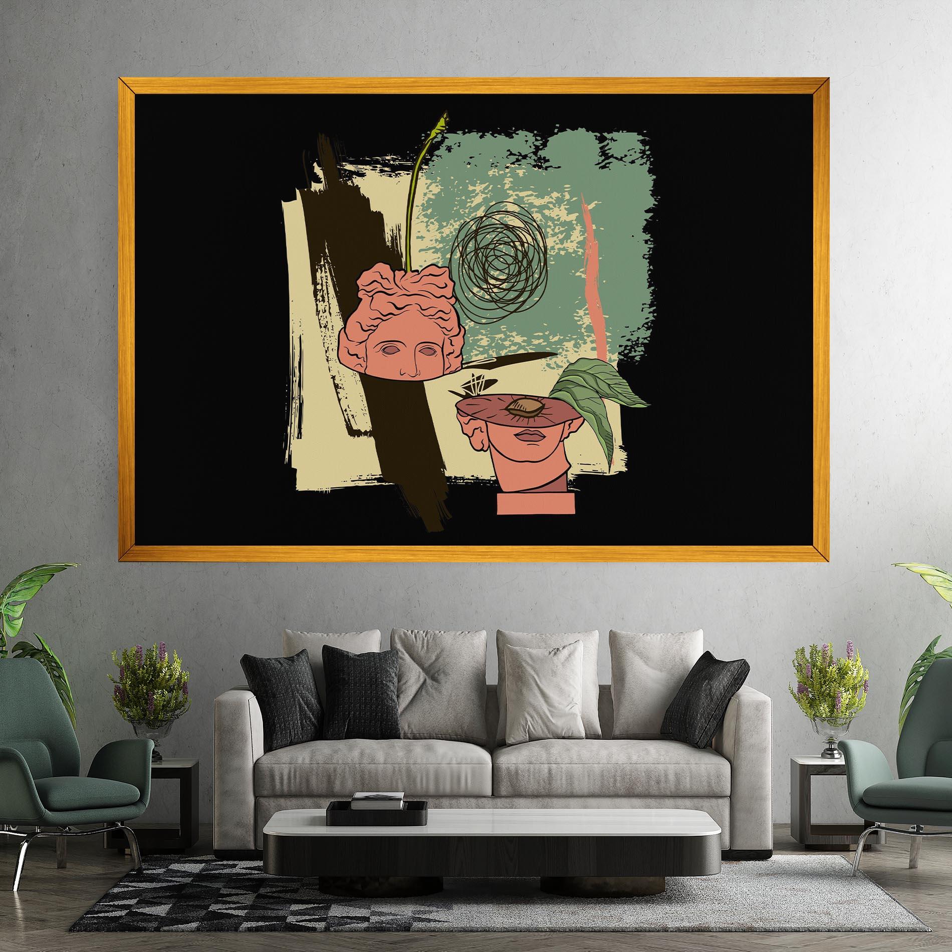 Leinwandbild Statue Fruit mockup 7