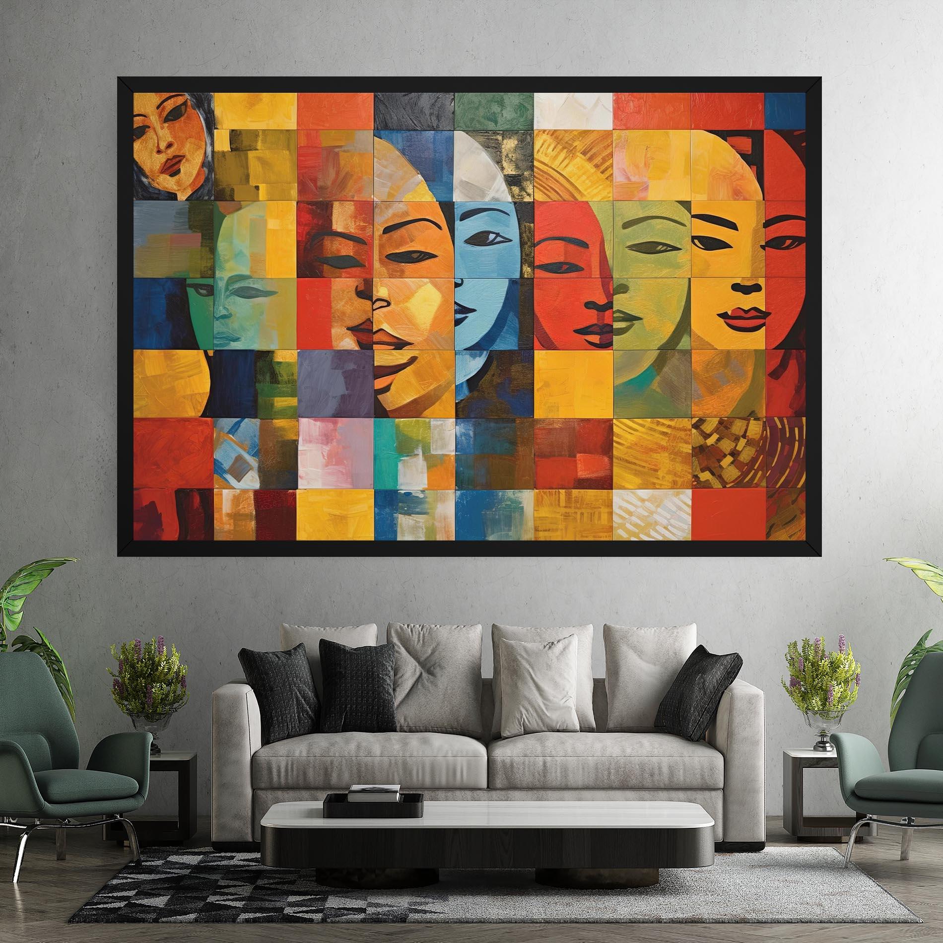 Leinwandbild Abstract Concept Collage mockup 7