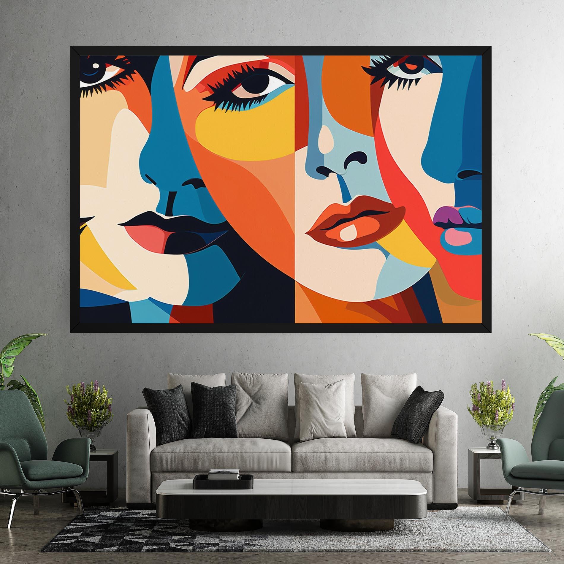 Leinwandbild Beauty Face Collage mockup 7