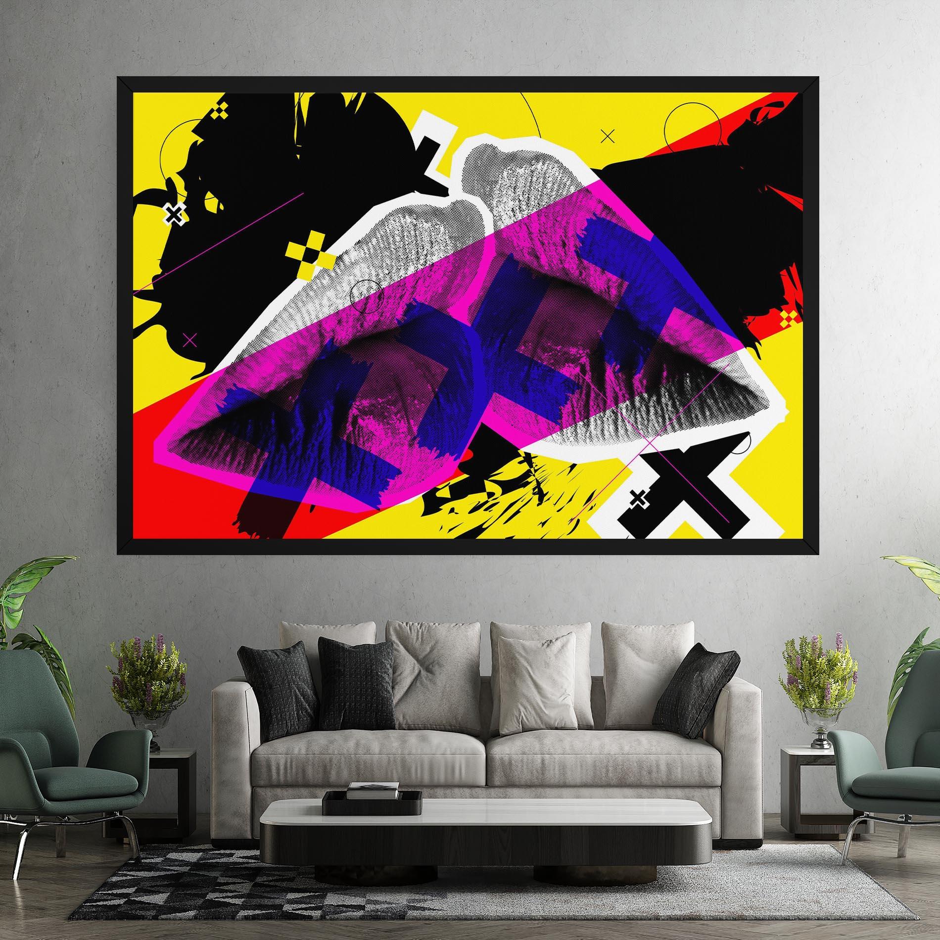 Leinwandbild Lips Purple Light mockup 7