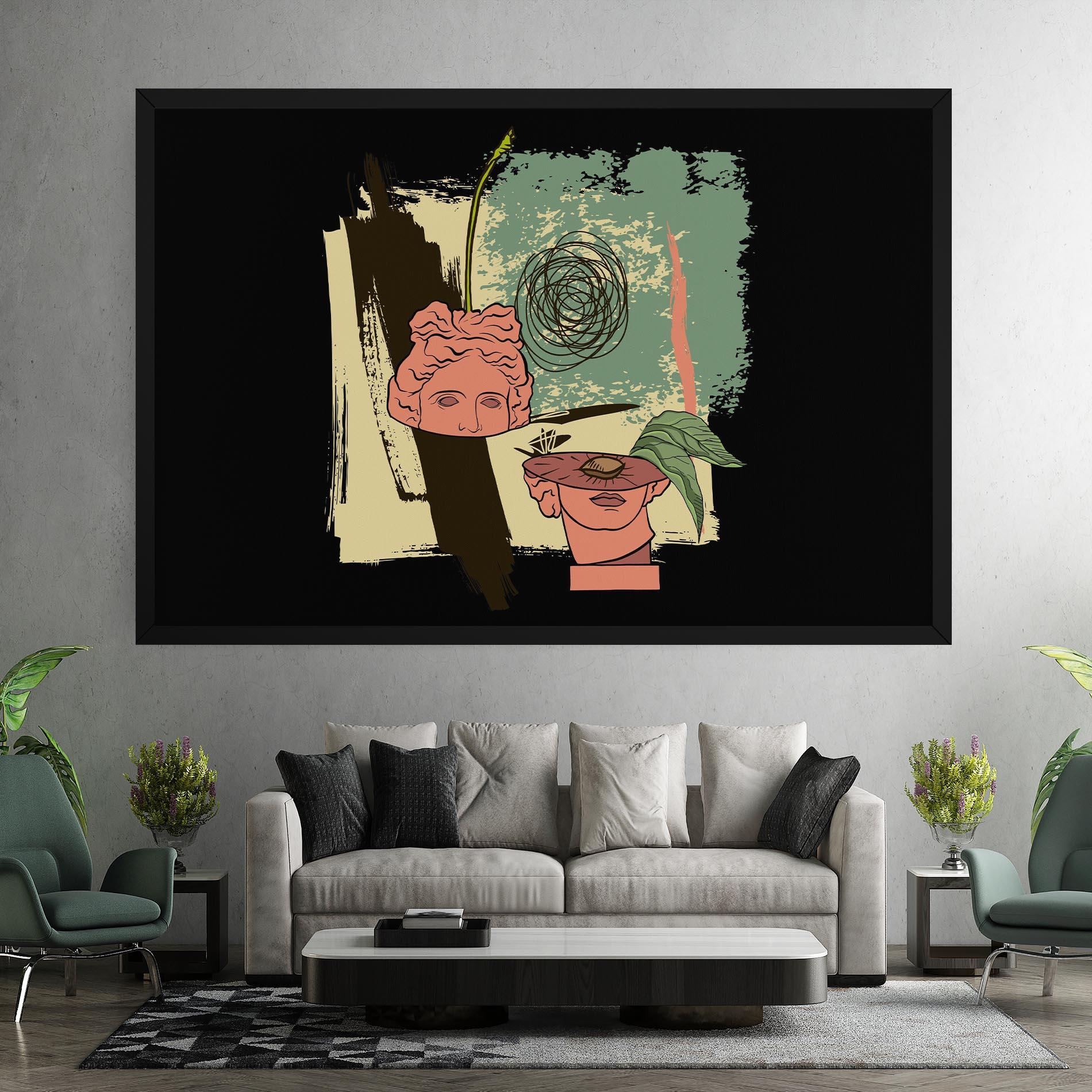 Leinwandbild Statue Fruit mockup 7