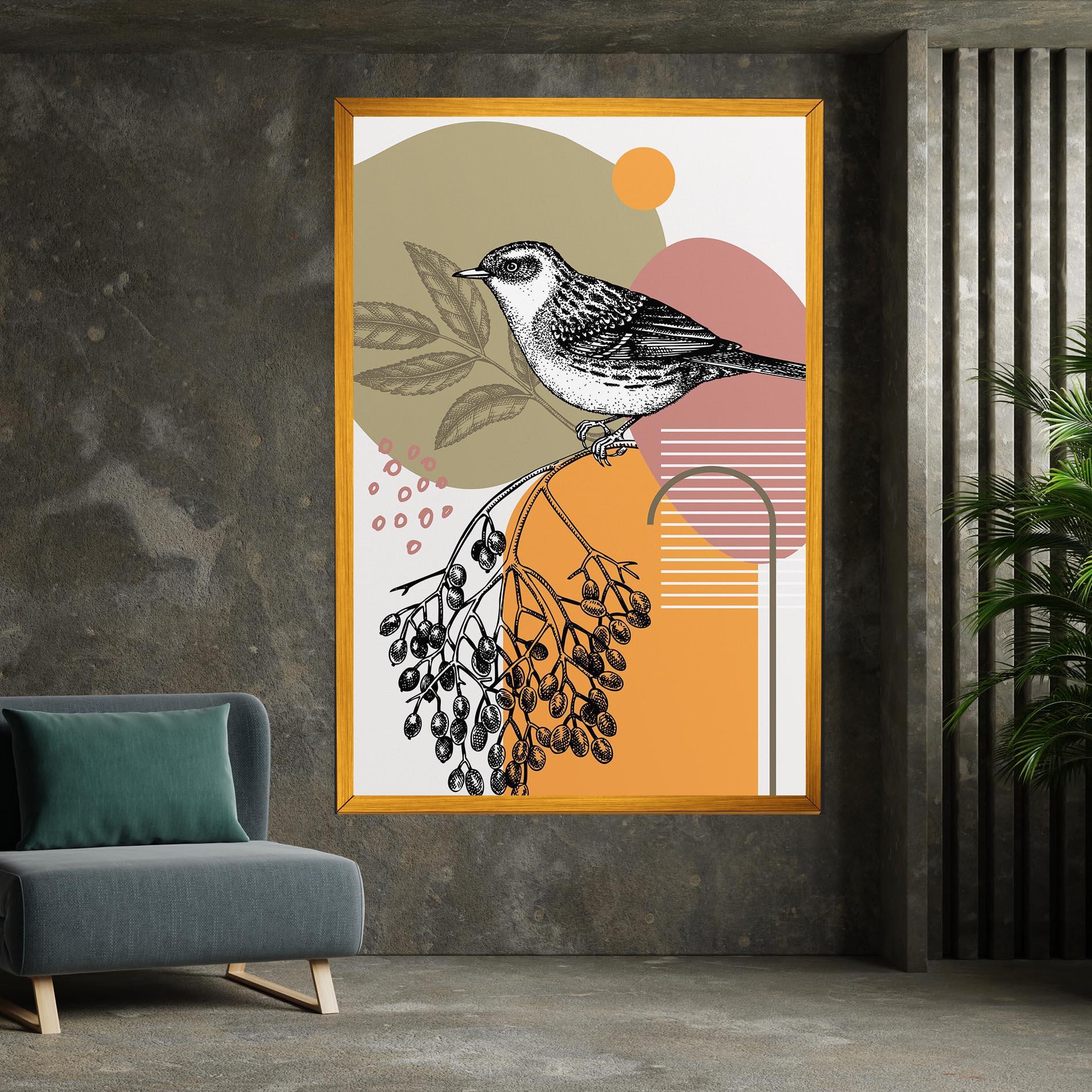 Leinwandbild Bird Collage mockup 7