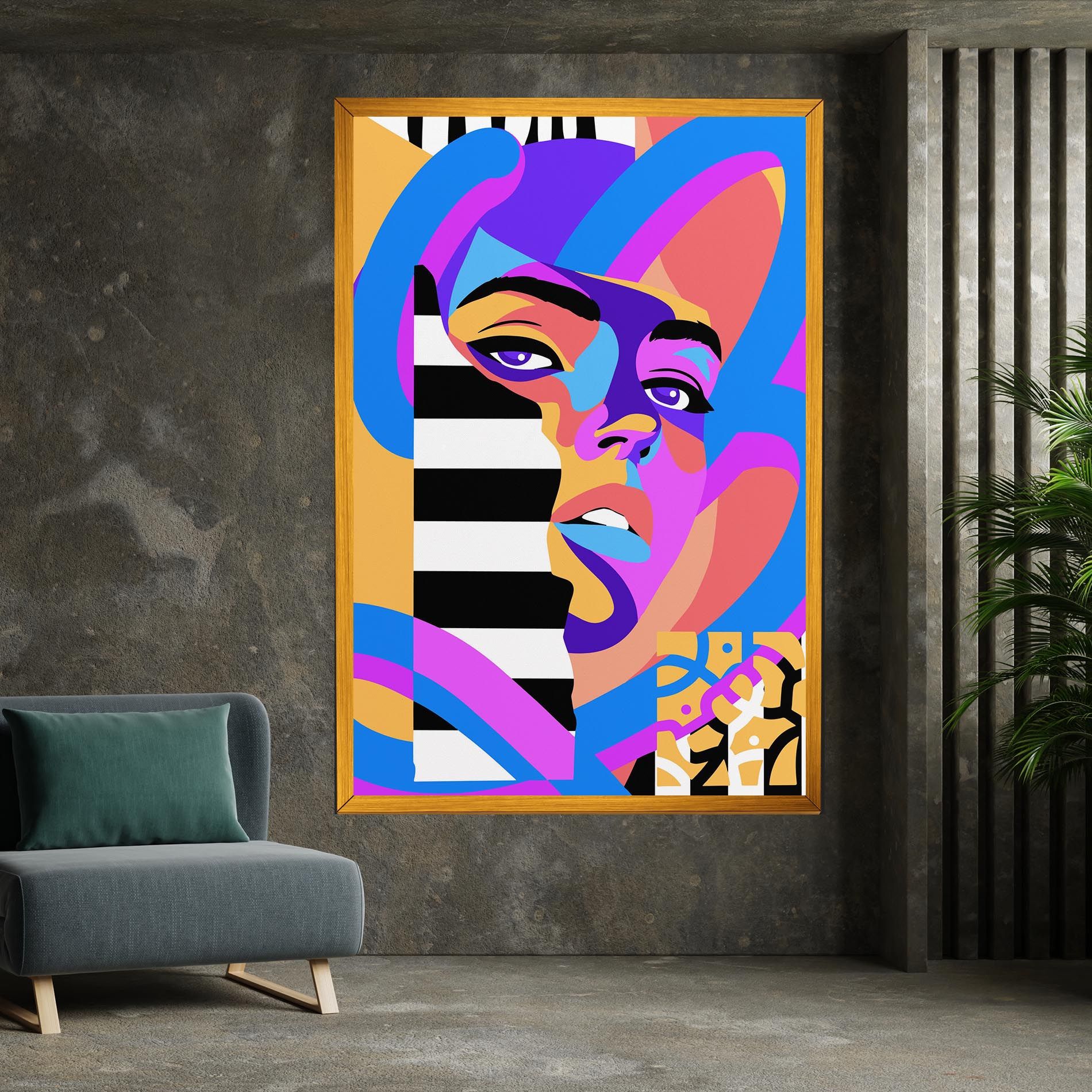 Woman Art Face mockup 7