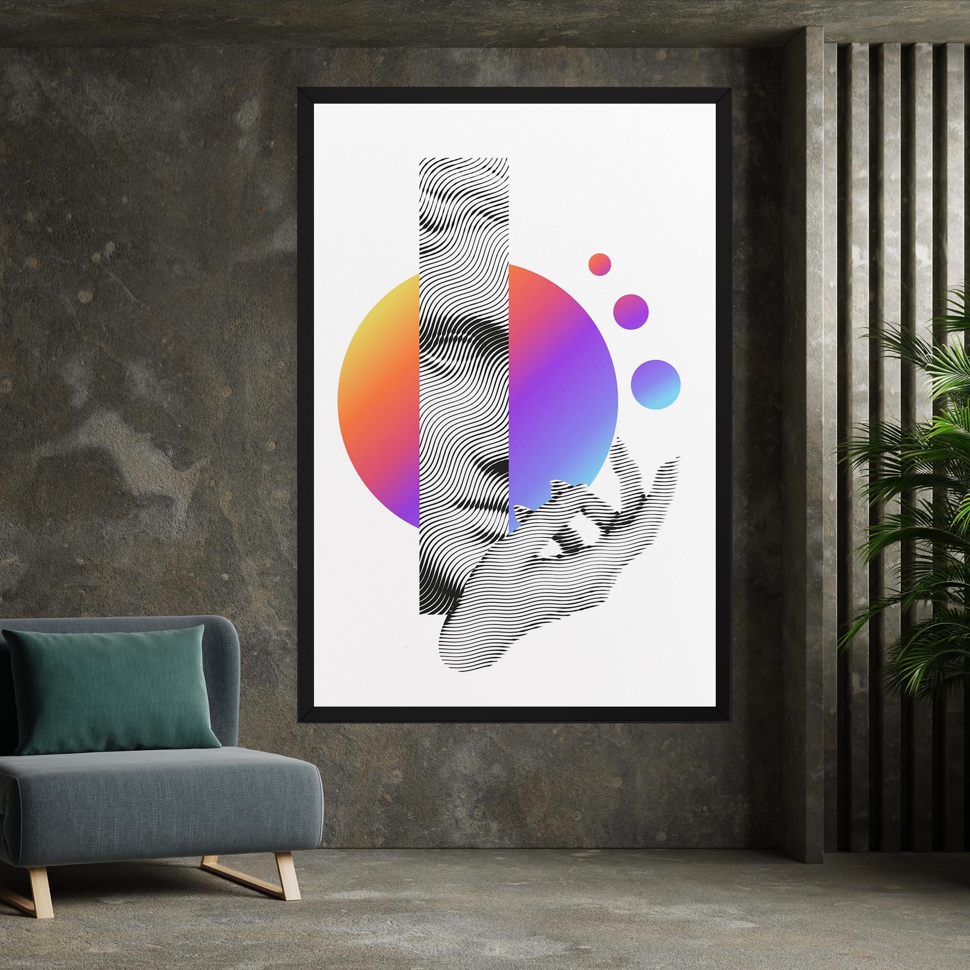 Leinwandbild Orange Light Statue mockup 7