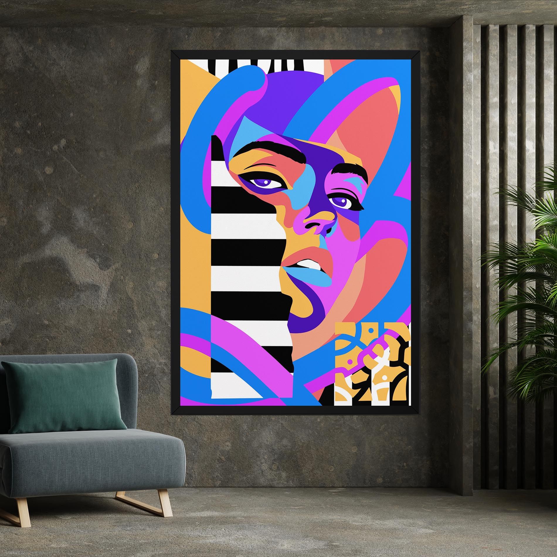 Woman Art Face mockup 7