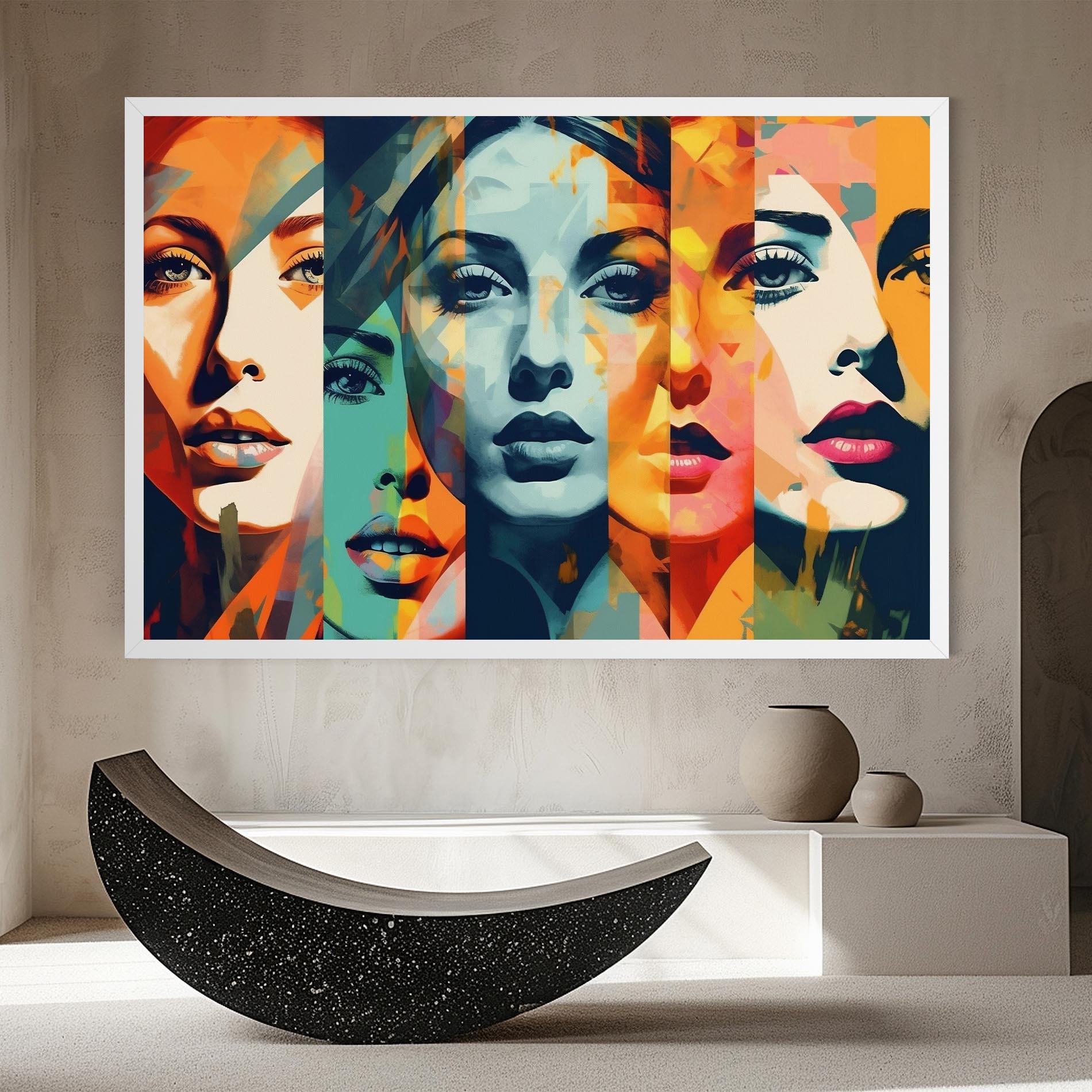 Leinwandbild Abstract Face Collage mockup 8
