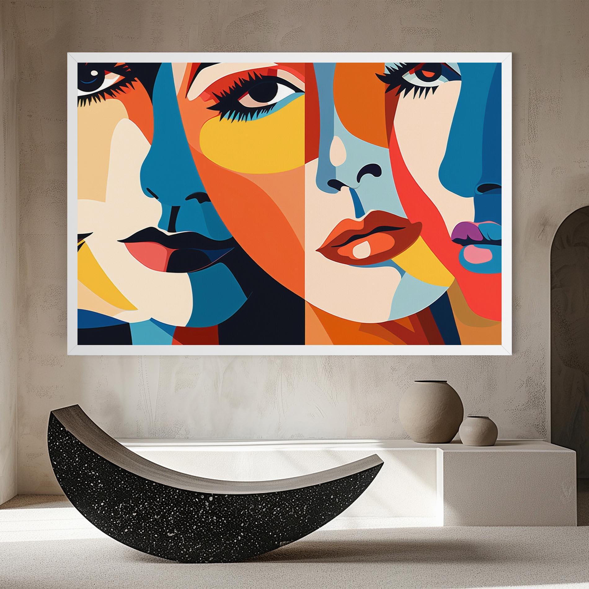 Leinwandbild Beauty Face Collage mockup 8