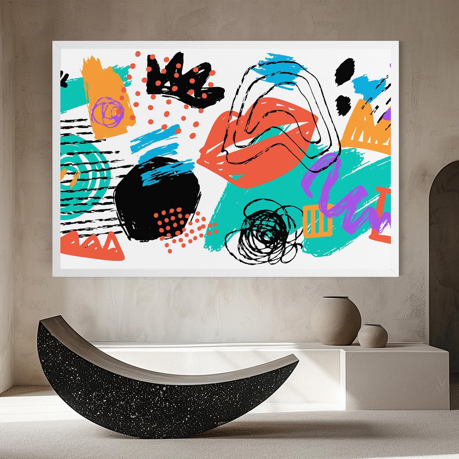 Leinwandbild Drawing Collage Art mockup 8