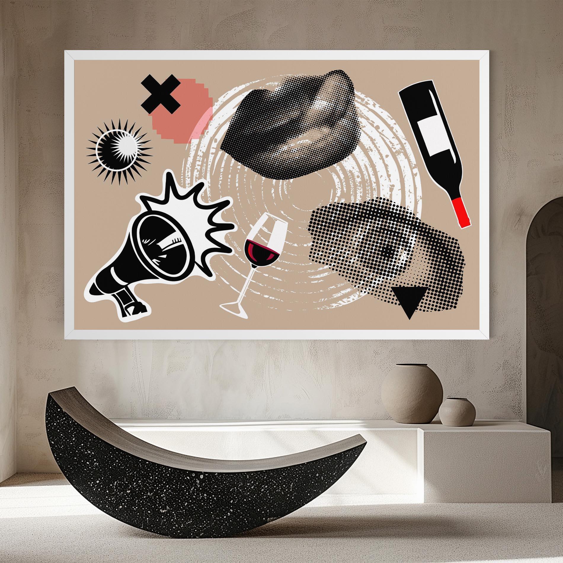 Leinwandbild Lips Mouth Collage mockup 8