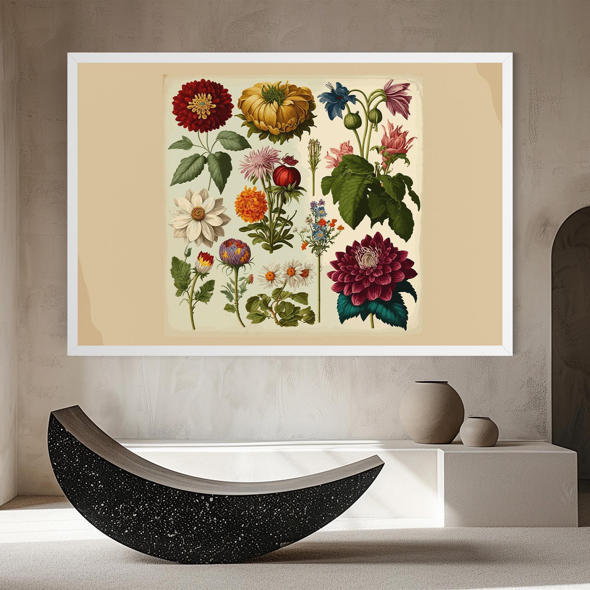 Leinwandbild Vintage Botanical mockup 8