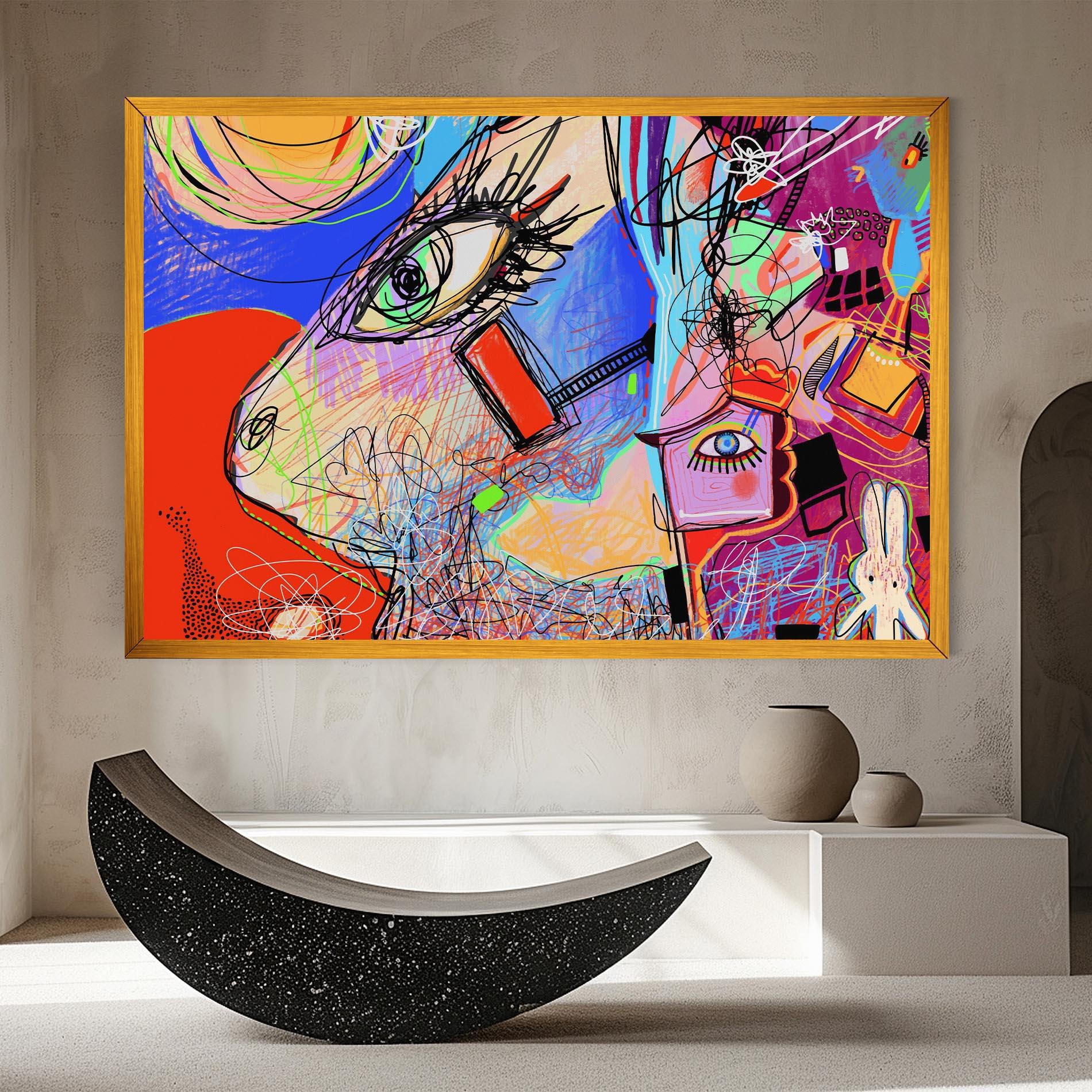 Leinwandbild Animal Eye Art mockup 8