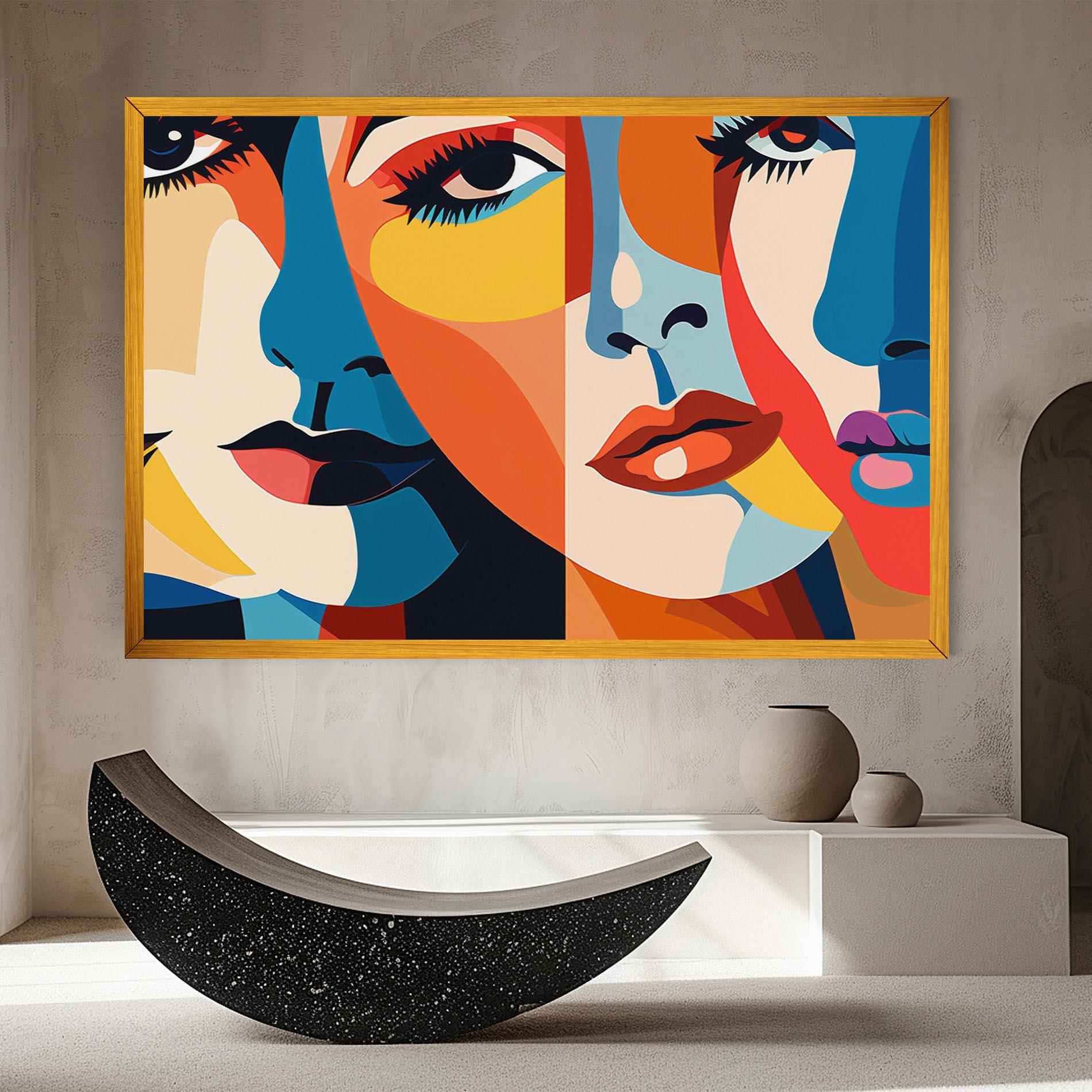 Leinwandbild Beauty Face Collage mockup 8