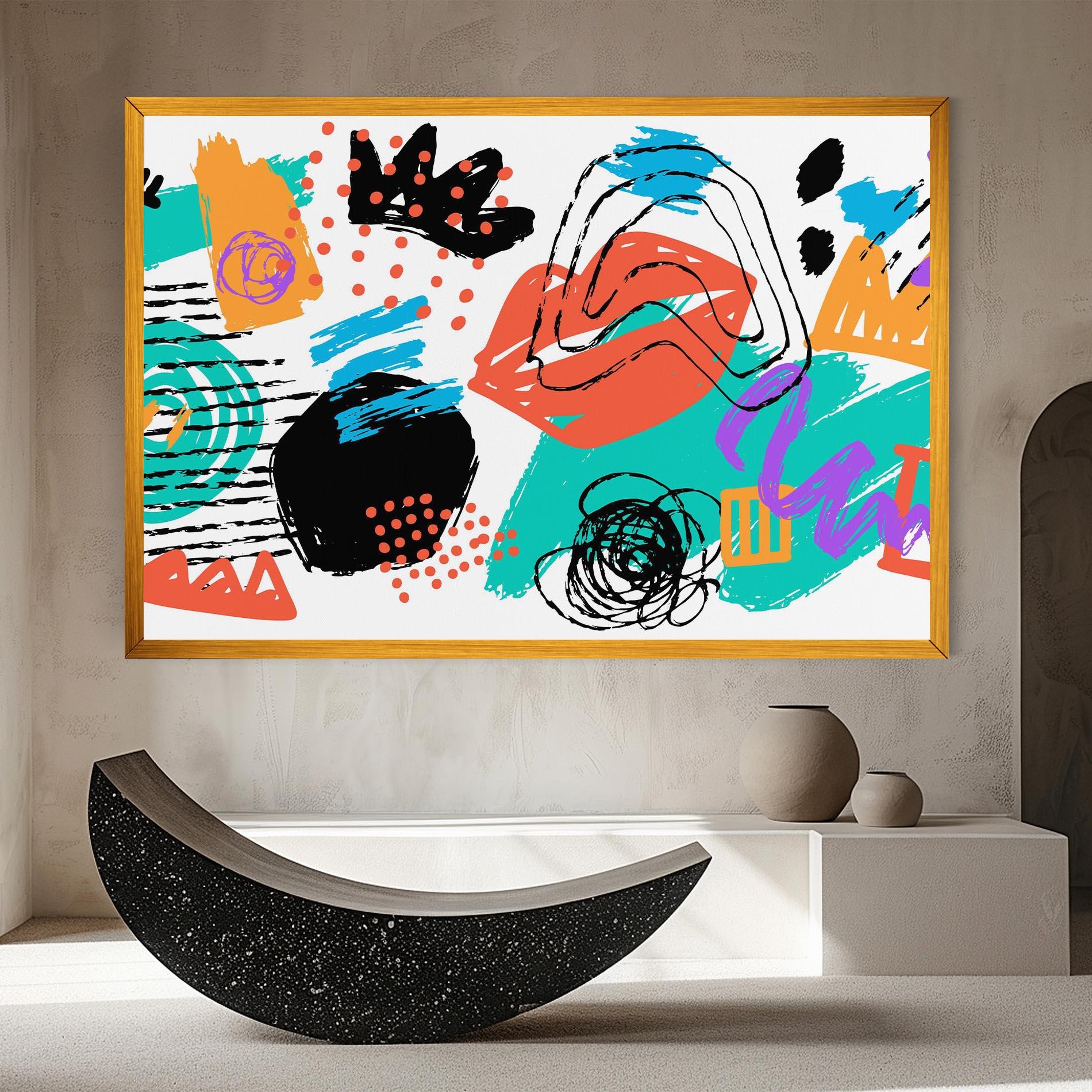 Leinwandbild Drawing Collage Art mockup 8