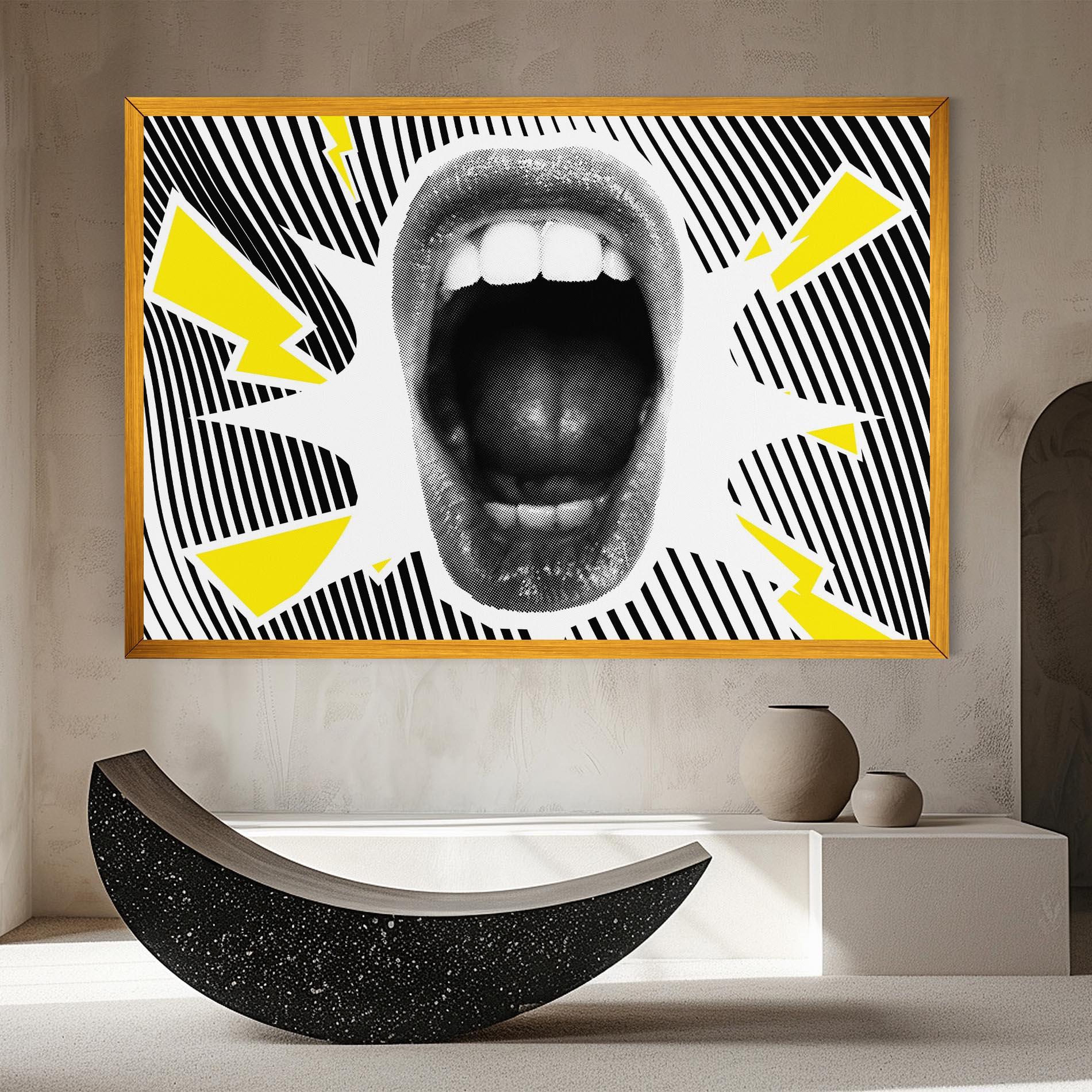 Leinwandbild Lightning Mouth mockup 8
