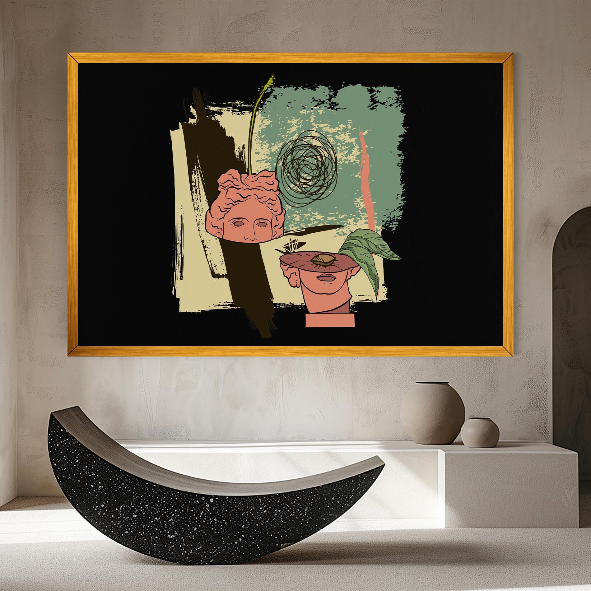 Leinwandbild Statue Fruit mockup 8