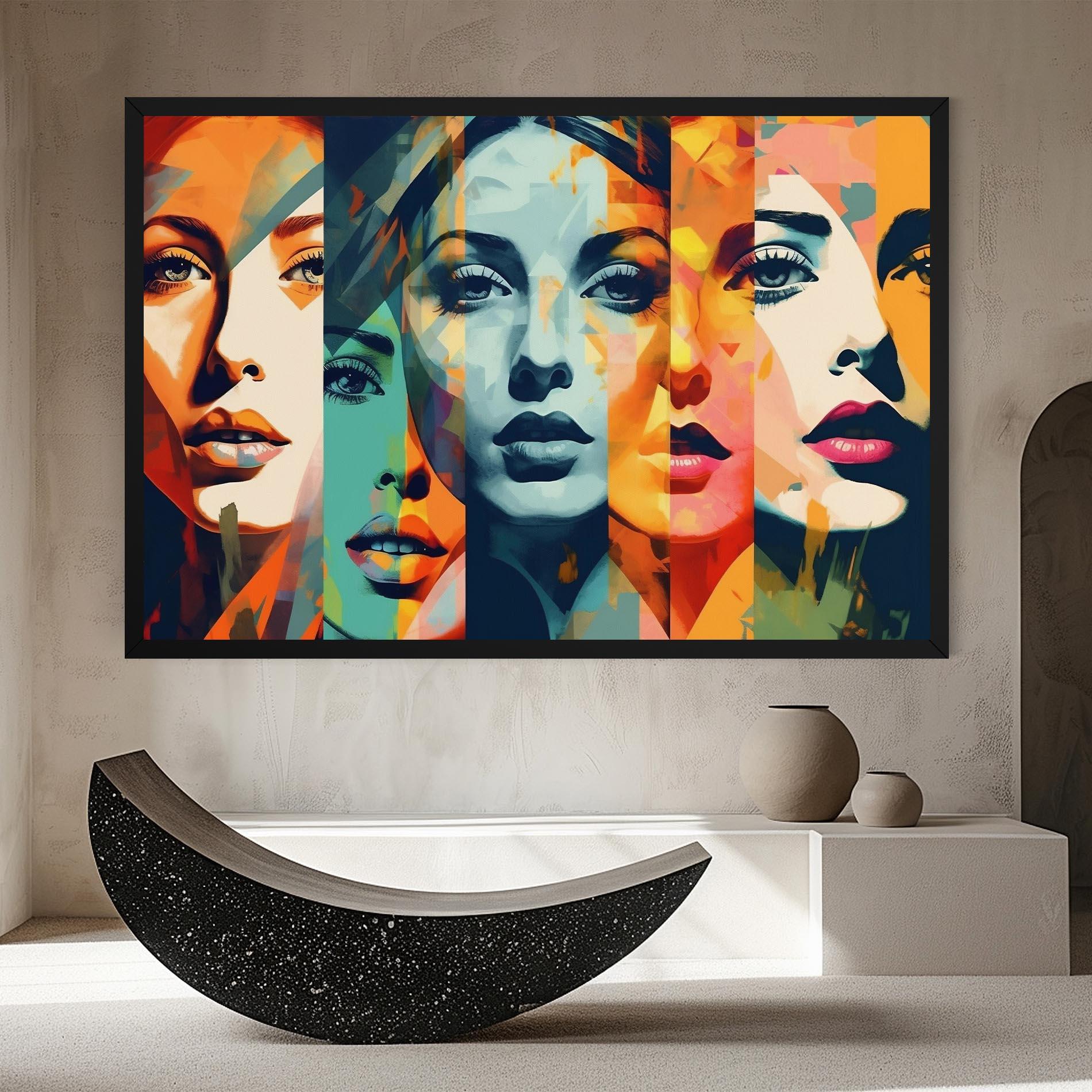 Leinwandbild Abstract Face Collage mockup 8