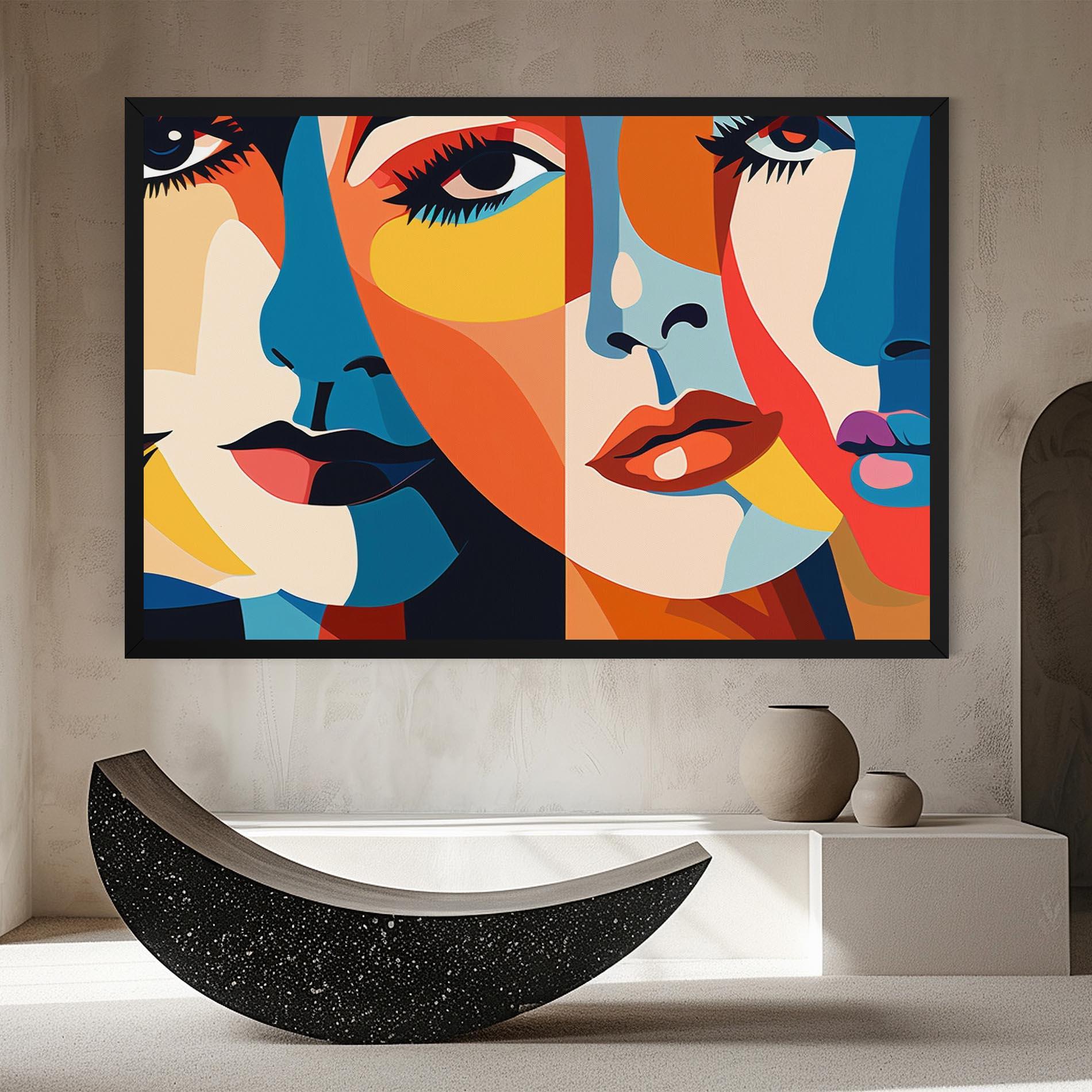 Leinwandbild Beauty Face Collage mockup 8