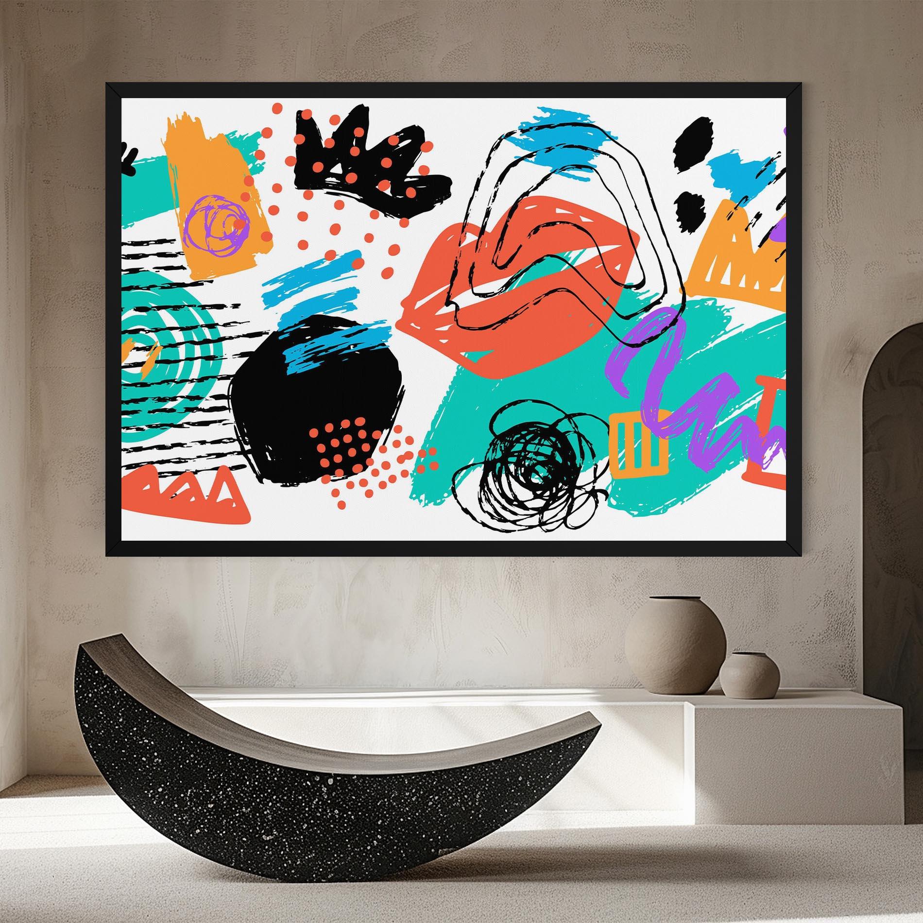 Leinwandbild Drawing Collage Art mockup 8