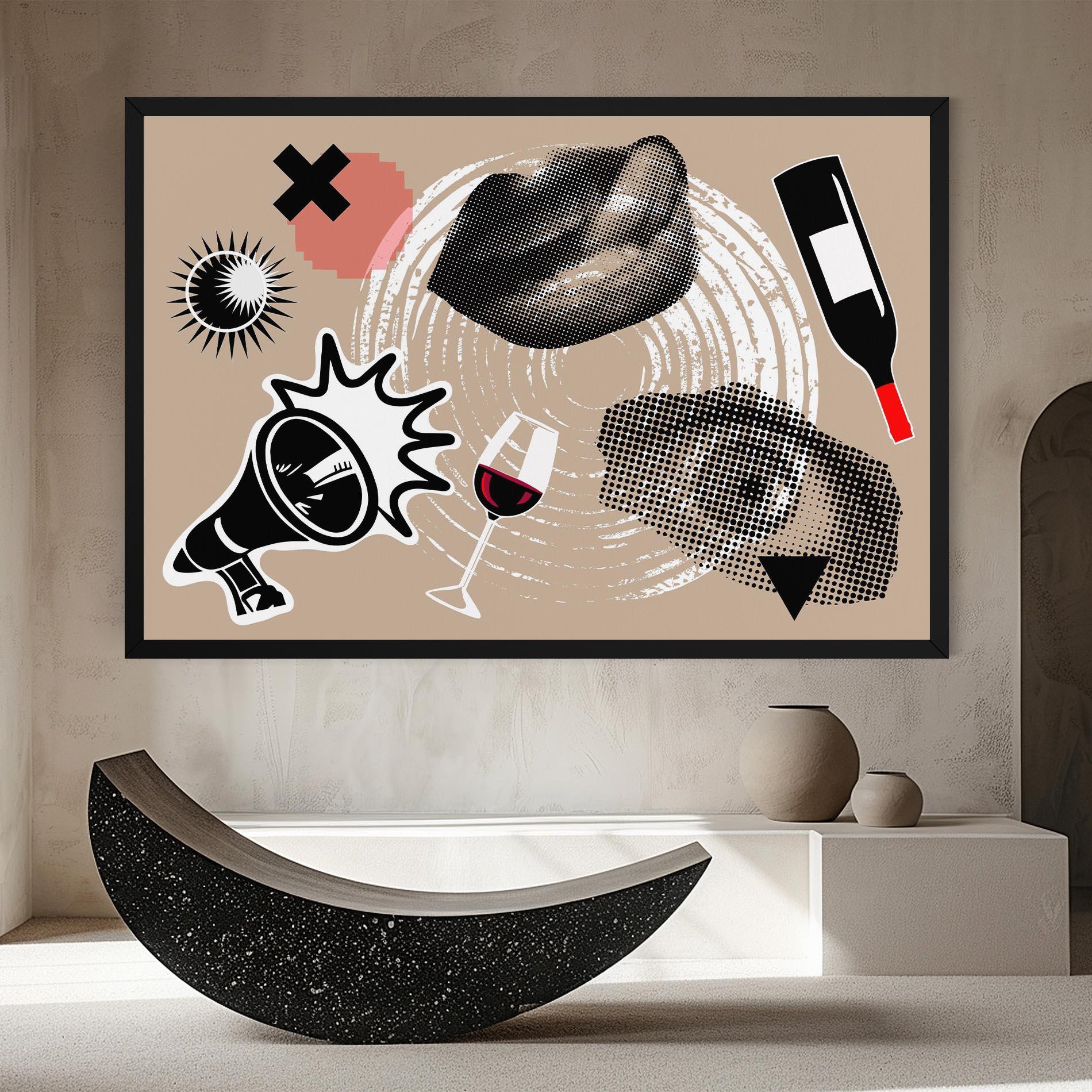 Leinwandbild Lips Mouth Collage mockup 8