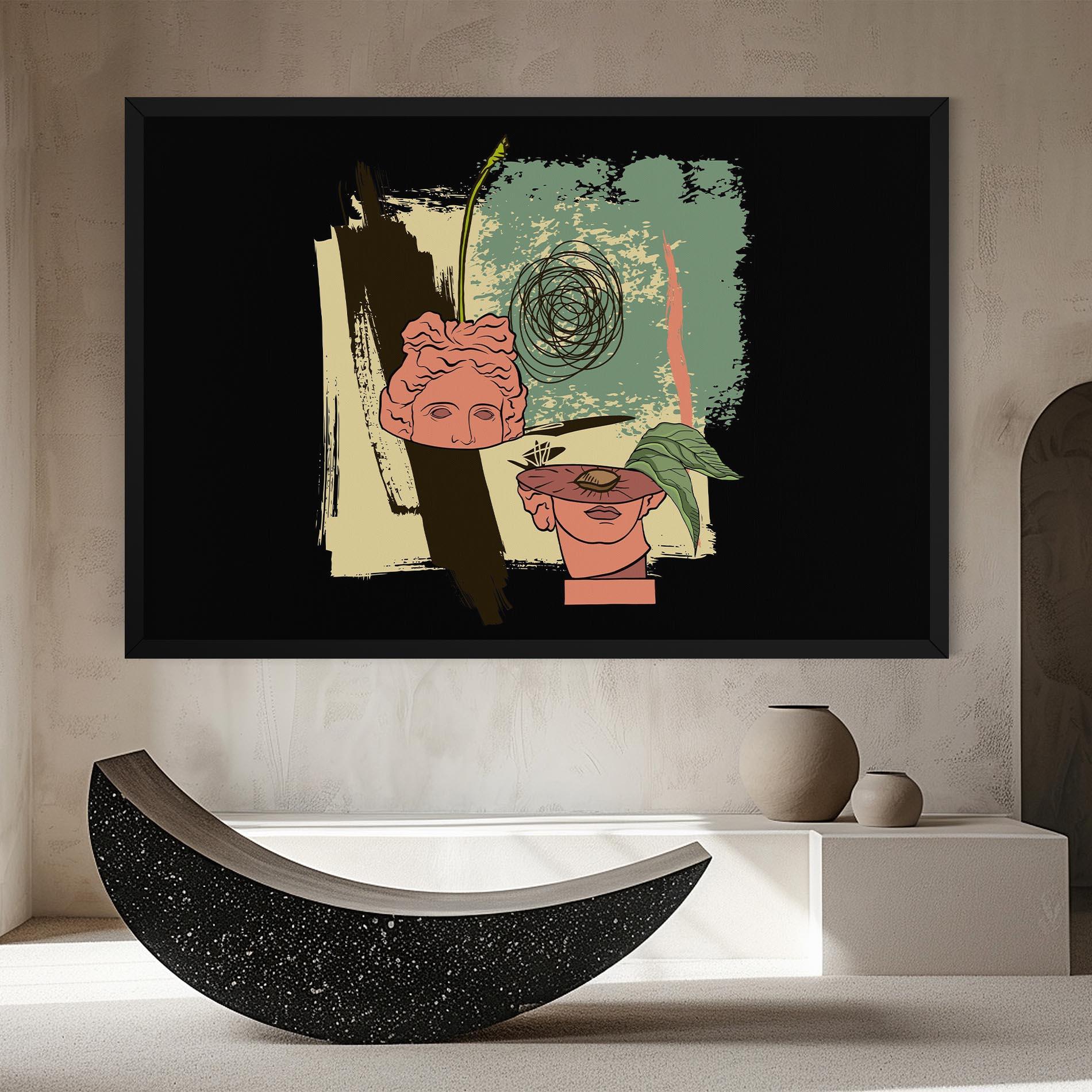 Leinwandbild Statue Fruit mockup 8