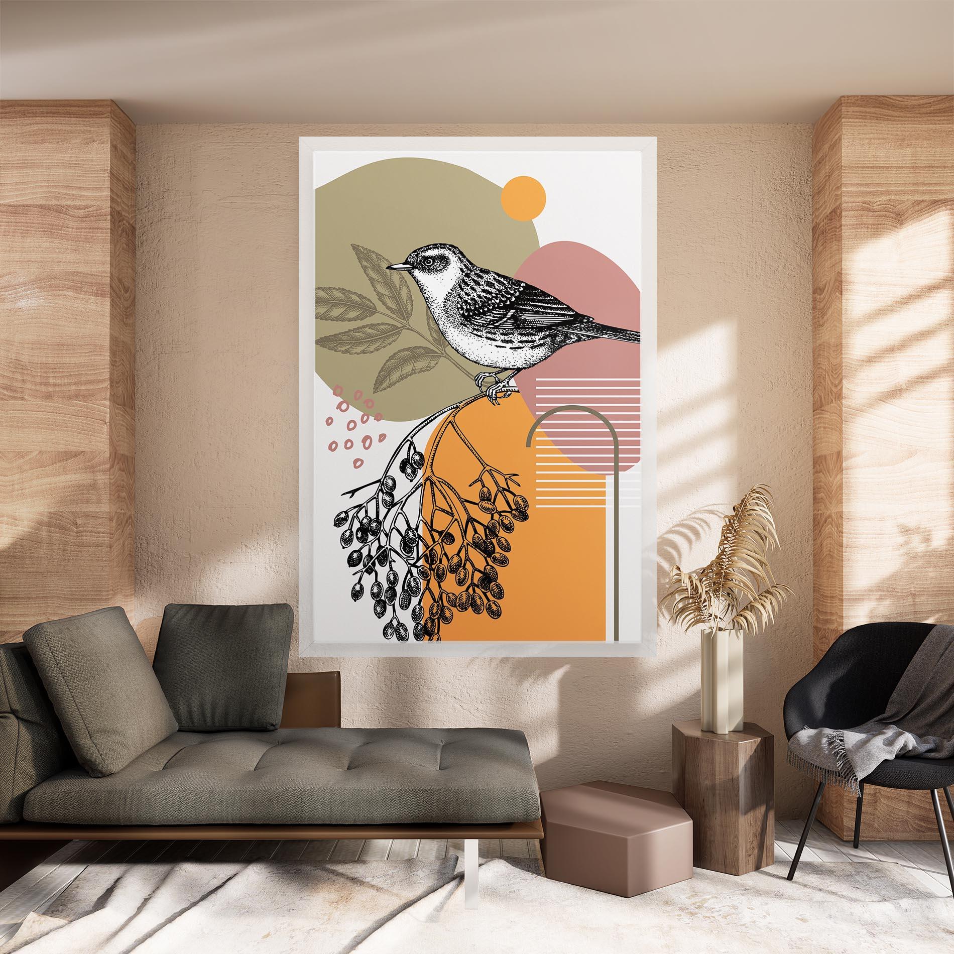 Leinwandbild Bird Collage mockup 8