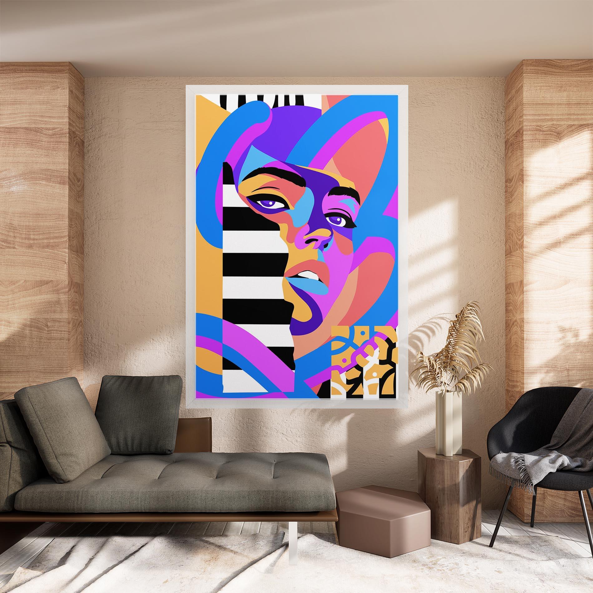 Leinwandbild Woman Art Face mockup 8