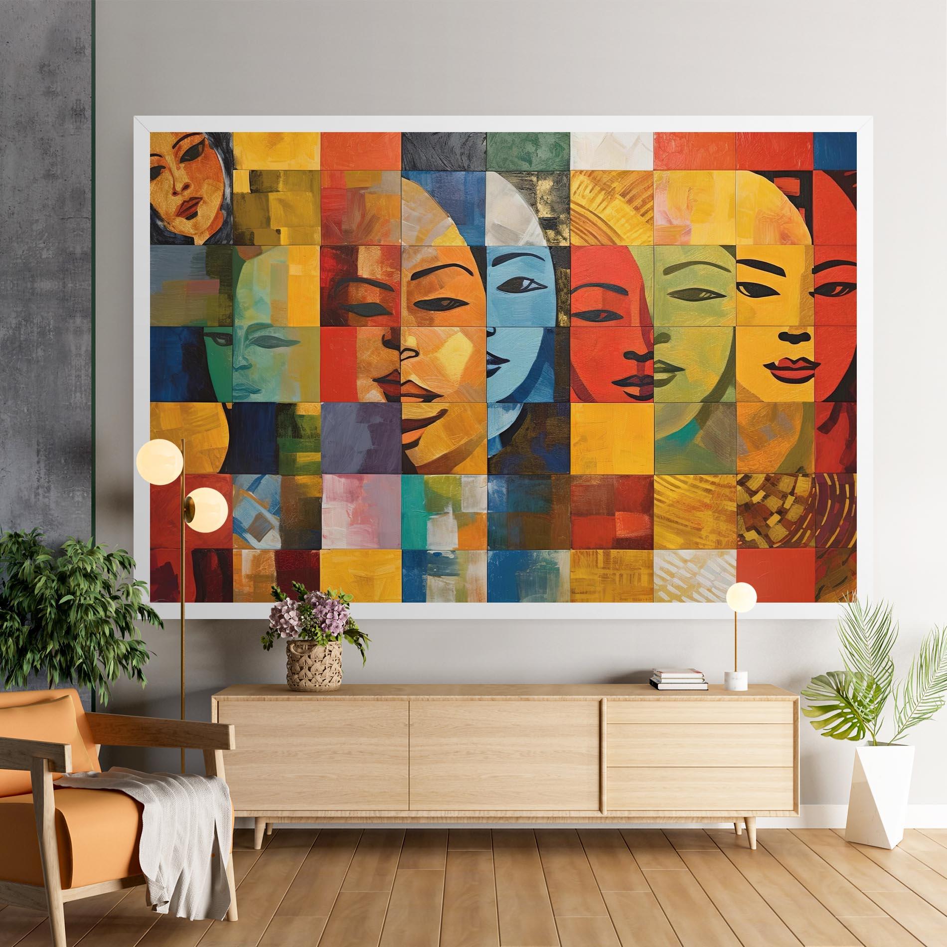 Leinwandbild Abstract Concept Collage mockup 9