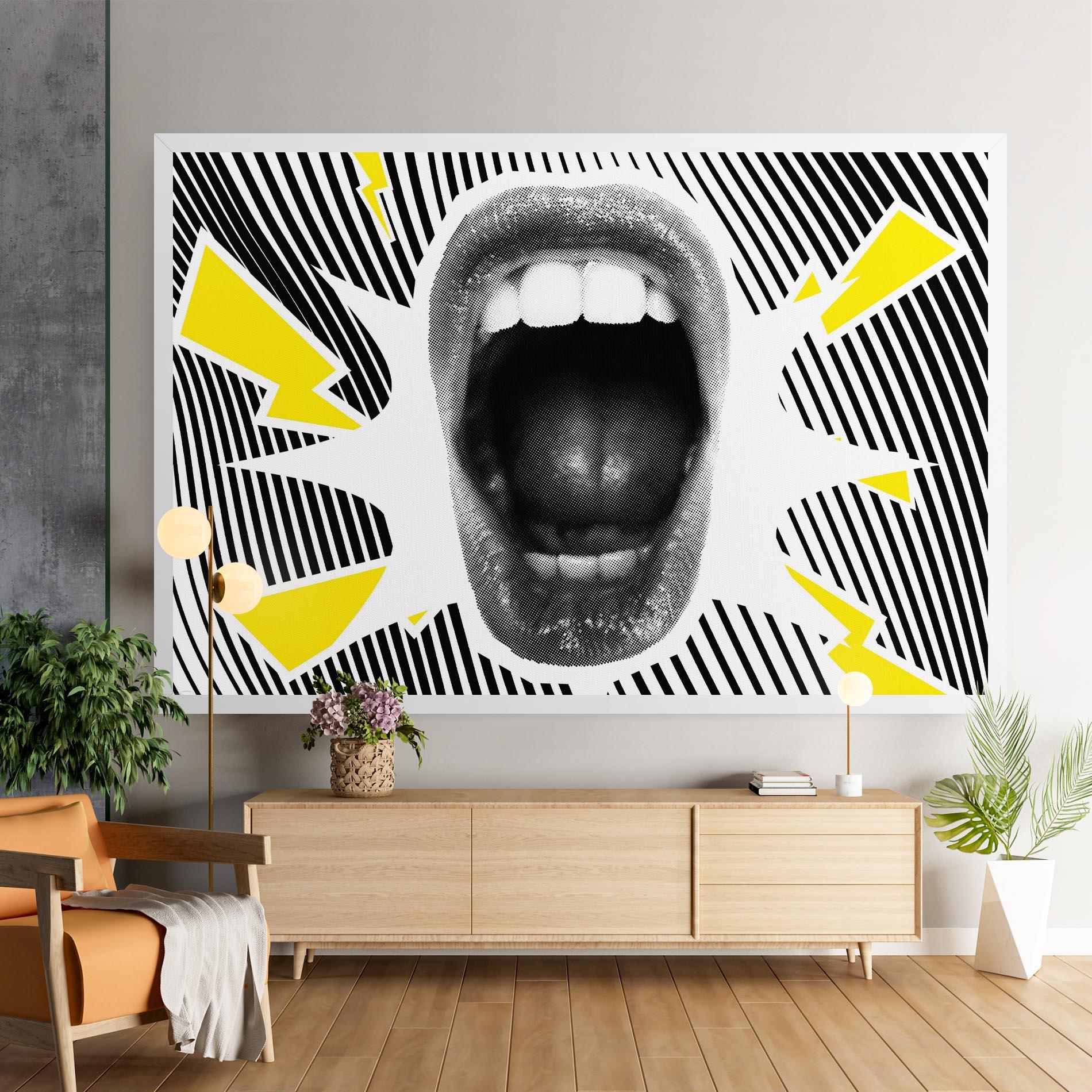 Leinwandbild Lightning Mouth mockup 9