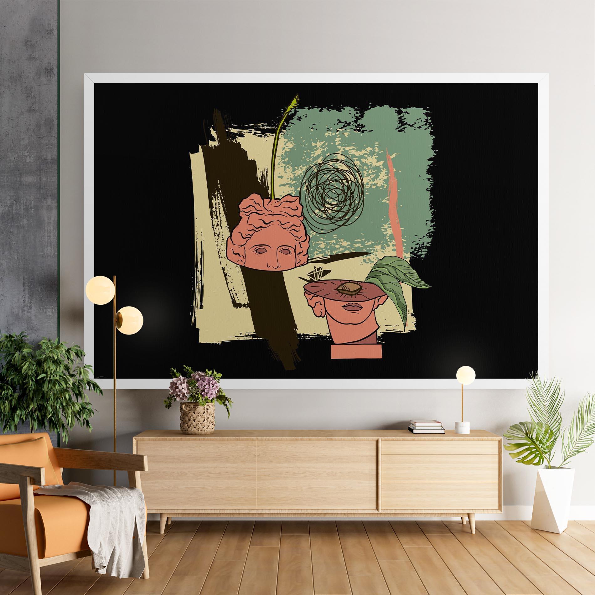 Leinwandbild Statue Fruit mockup 9