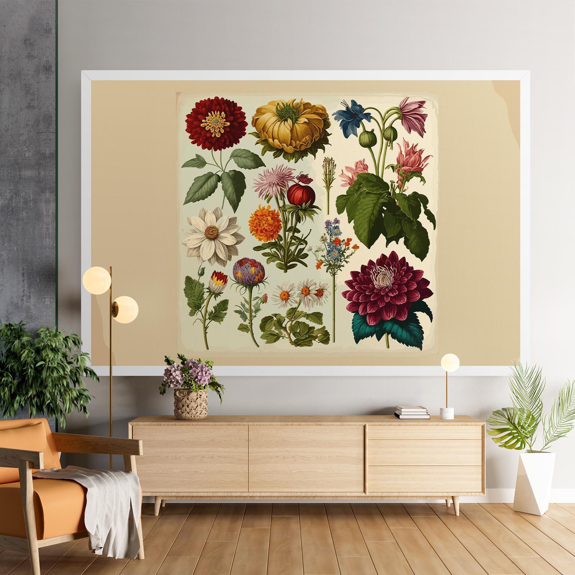 Leinwandbild Vintage Botanical mockup 9