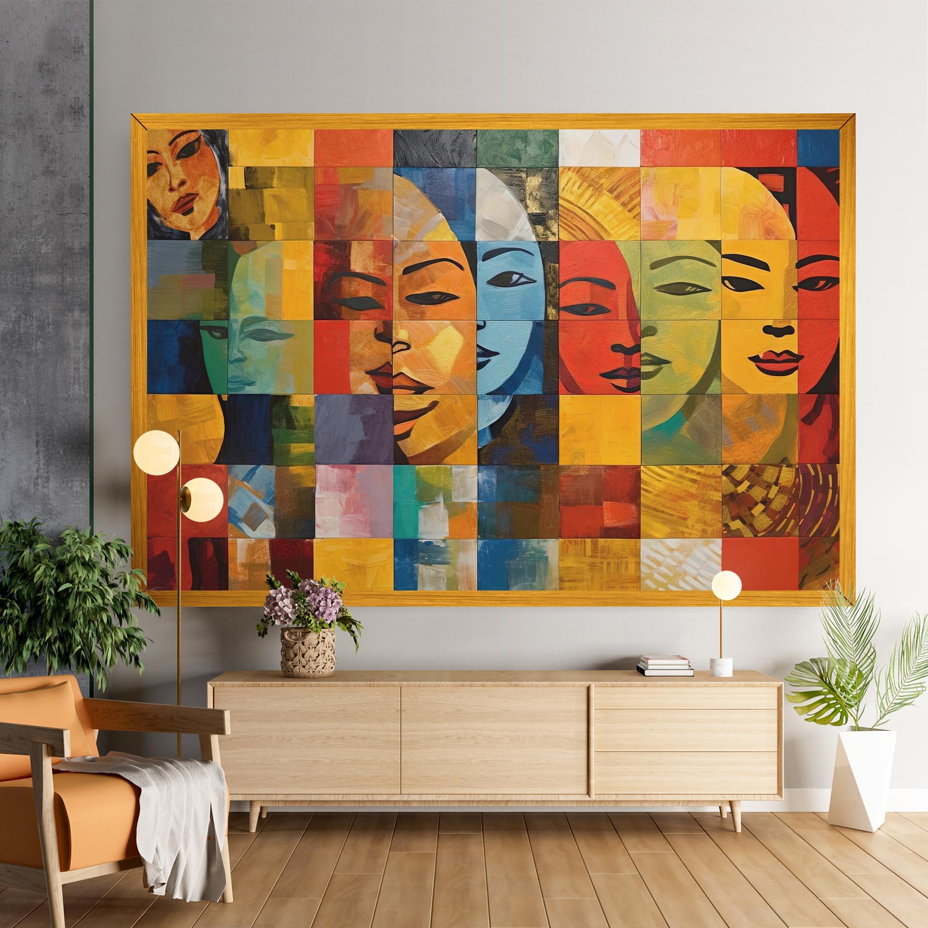 Leinwandbild Abstract Concept Collage mockup 9