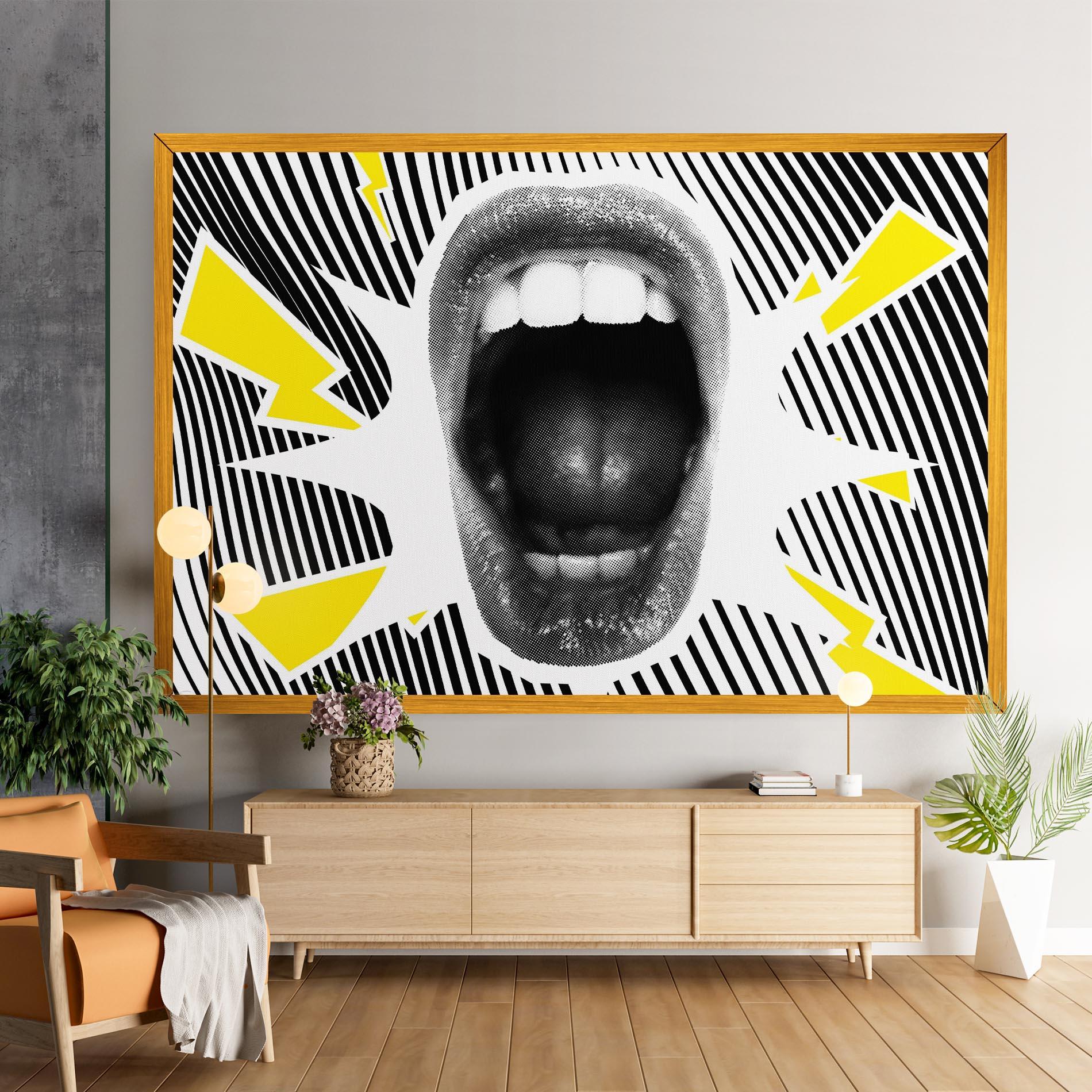 Leinwandbild Lightning Mouth mockup 9
