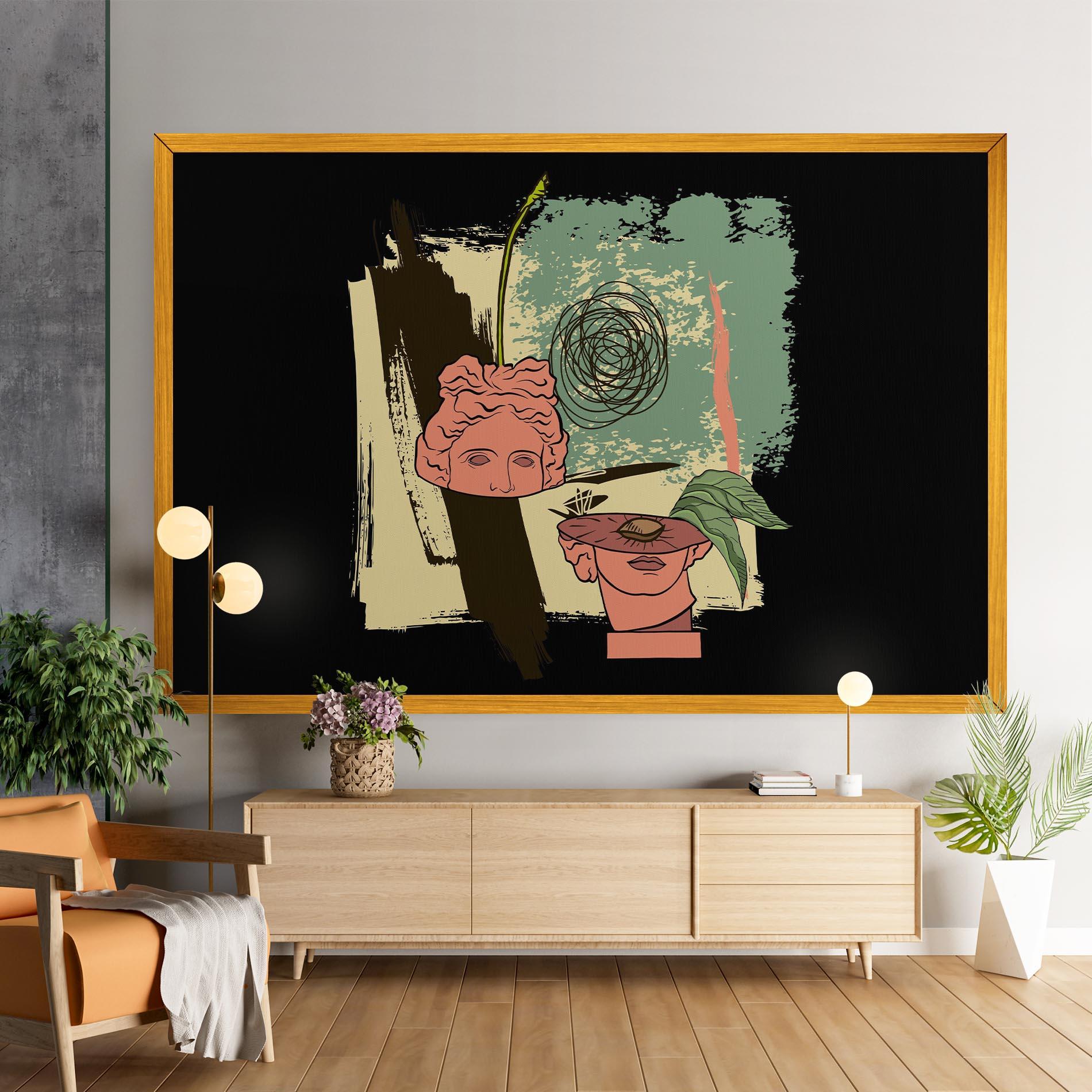 Leinwandbild Statue Fruit mockup 9