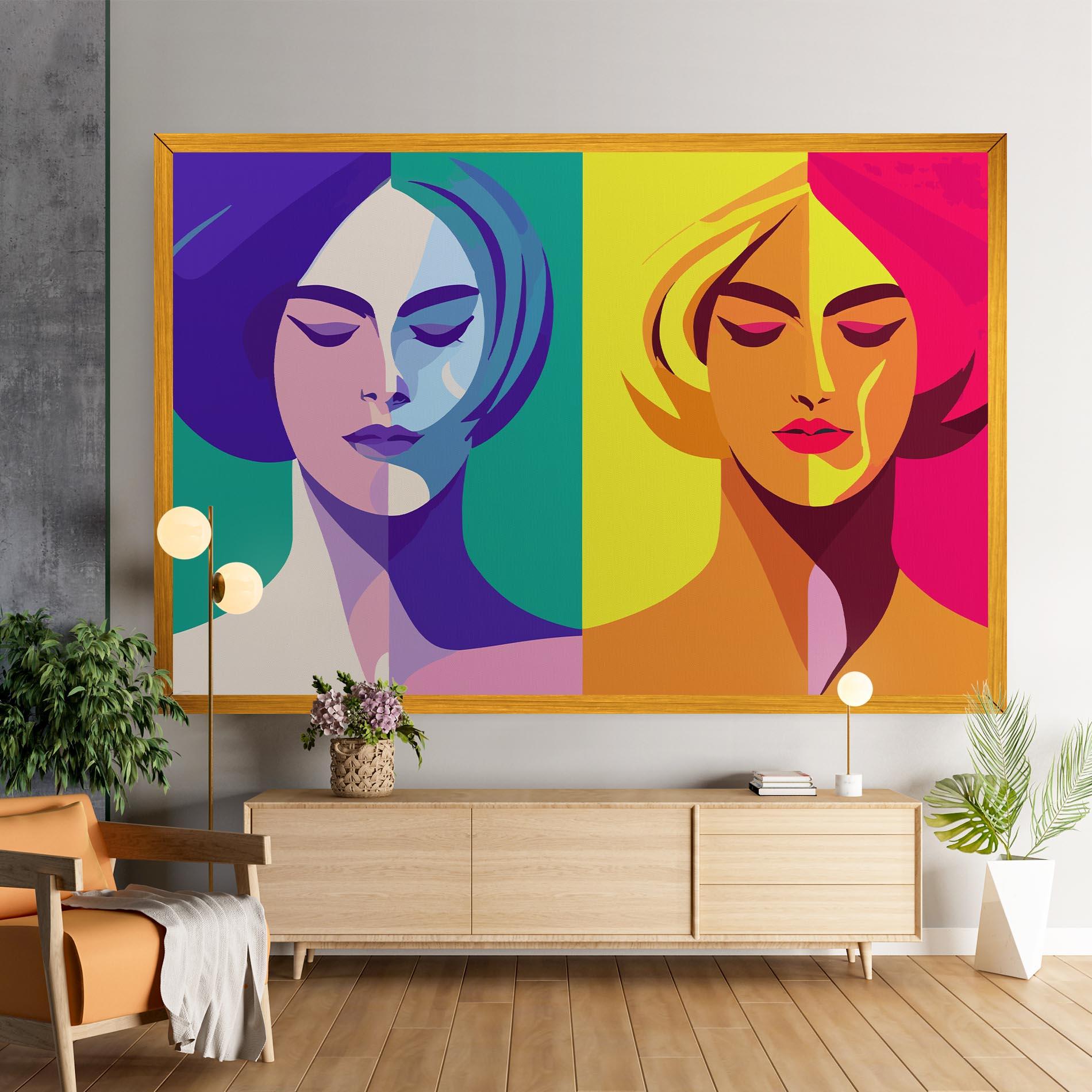 Leinwandbild Winter Summer Girl mockup 9