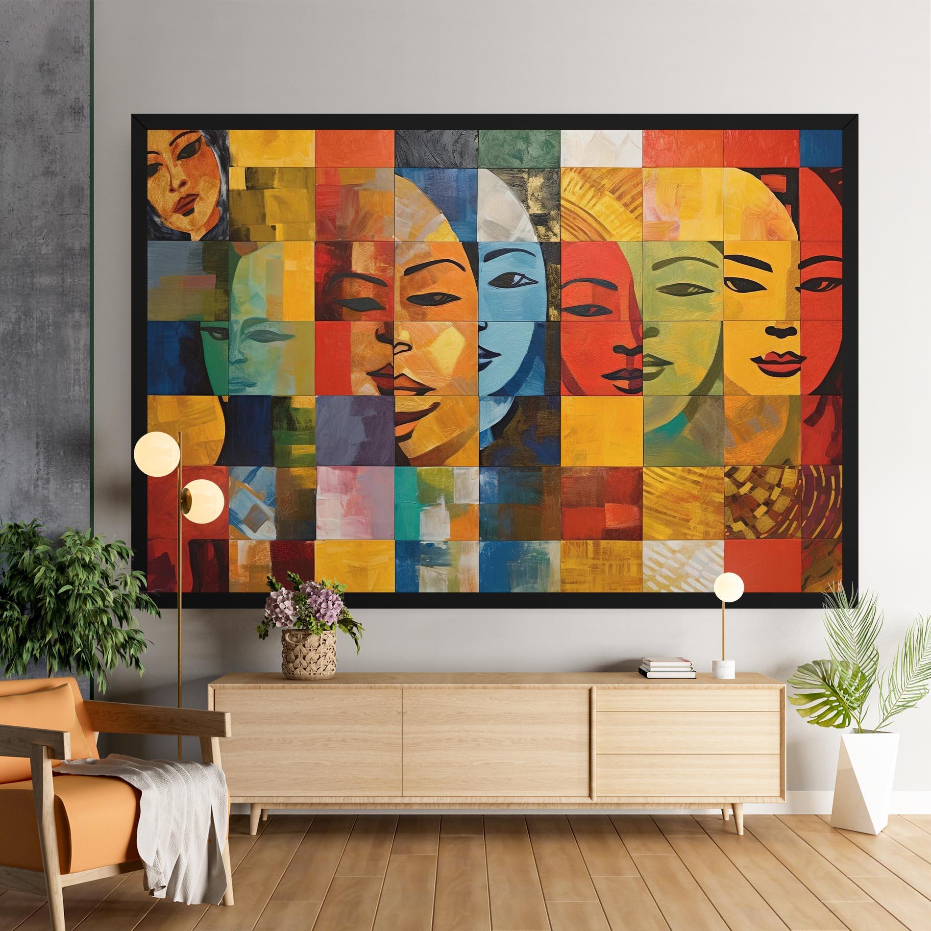 Leinwandbild Abstract Concept Collage mockup 9