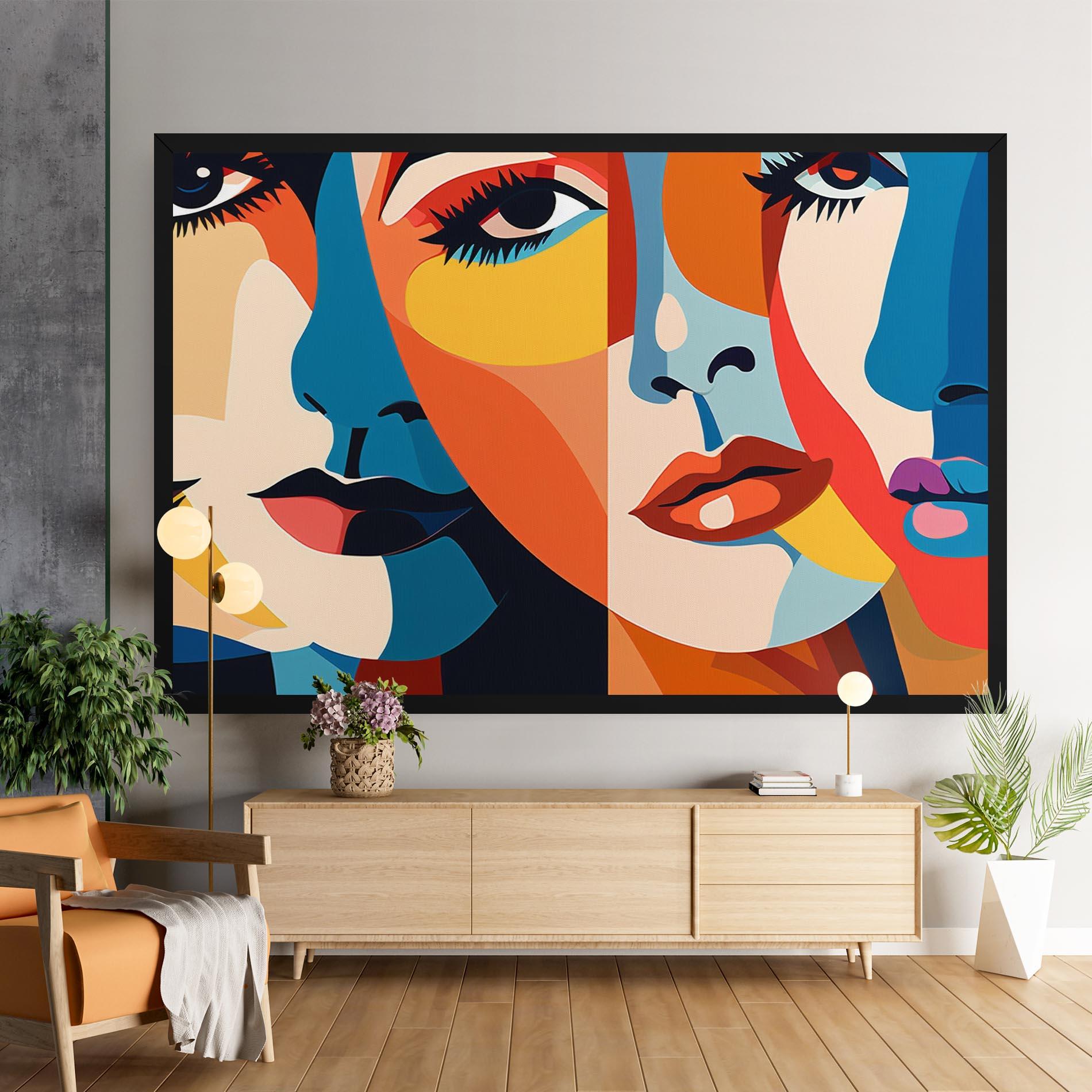 Leinwandbild Beauty Face Collage mockup 9