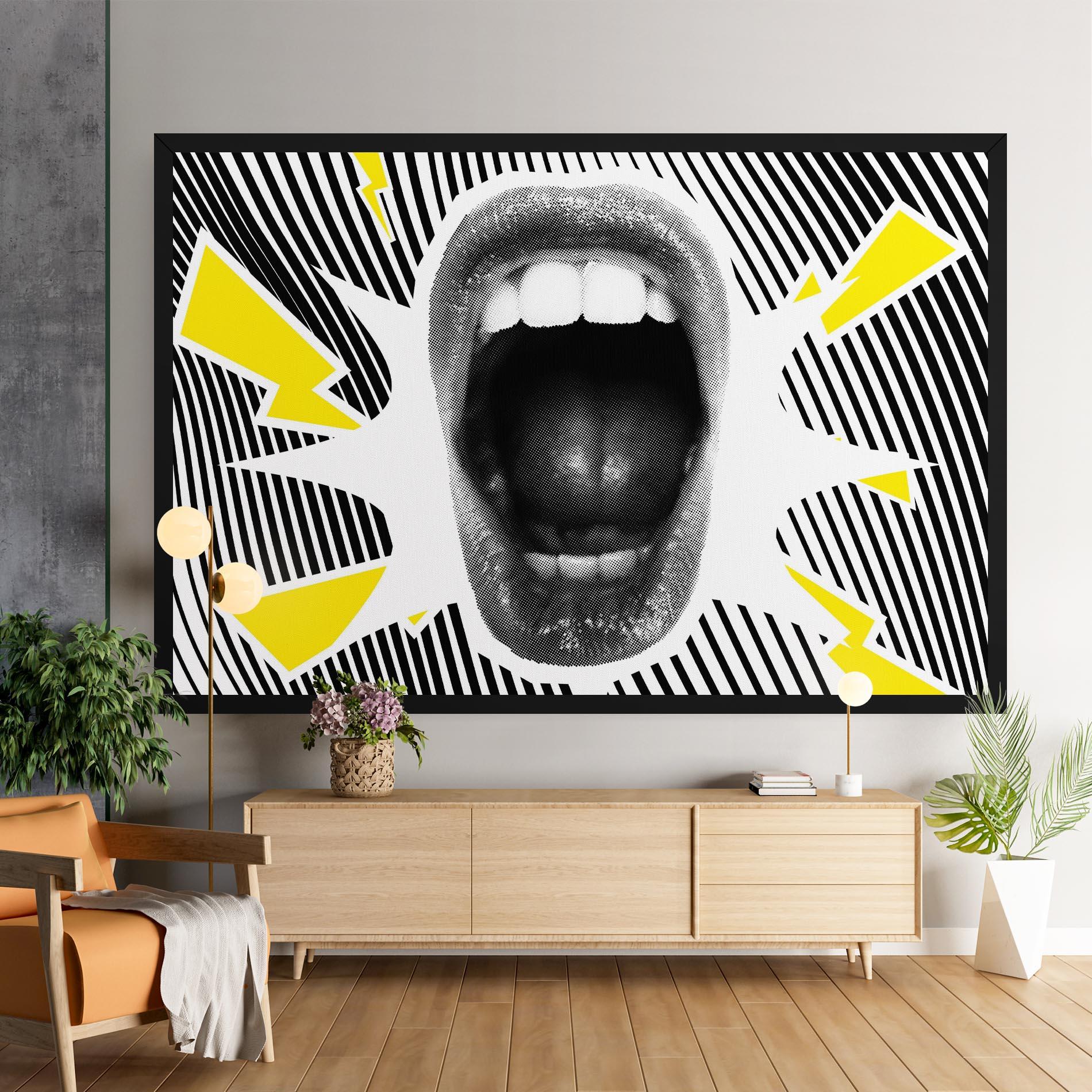 Leinwandbild Lightning Mouth mockup 9