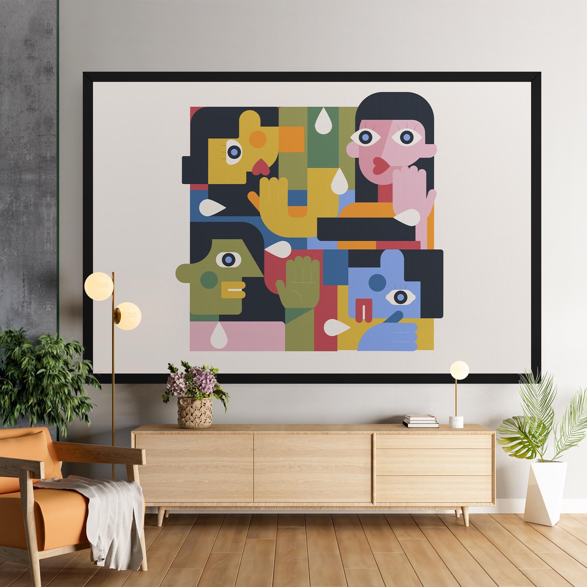 Leinwandbild Minimal People Collage mockup 9