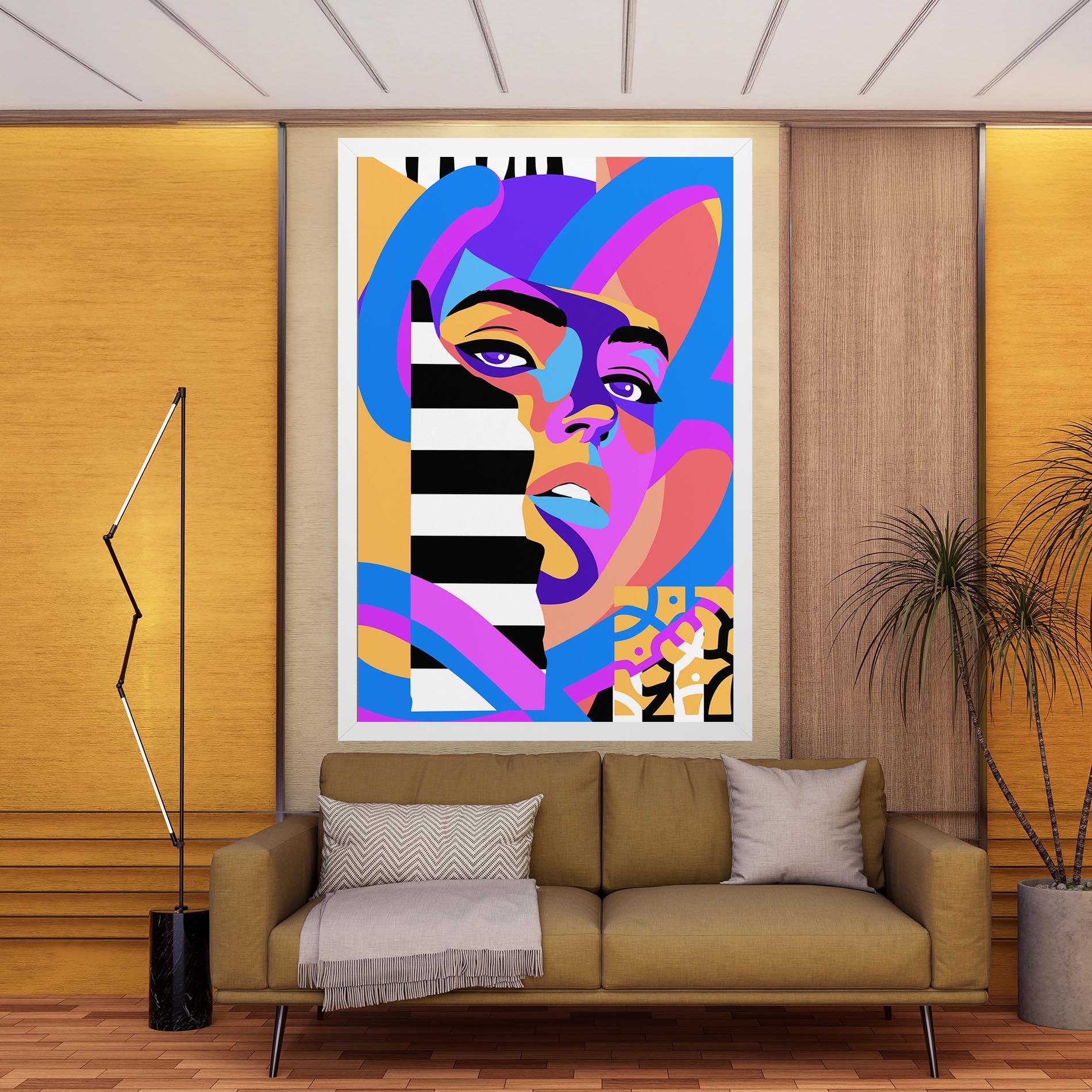 Leinwandbild Woman Art Face mockup 9