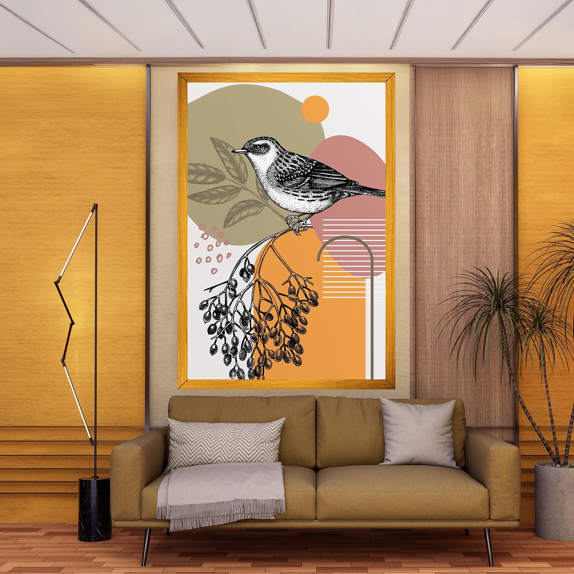Leinwandbild Bird Collage mockup 9