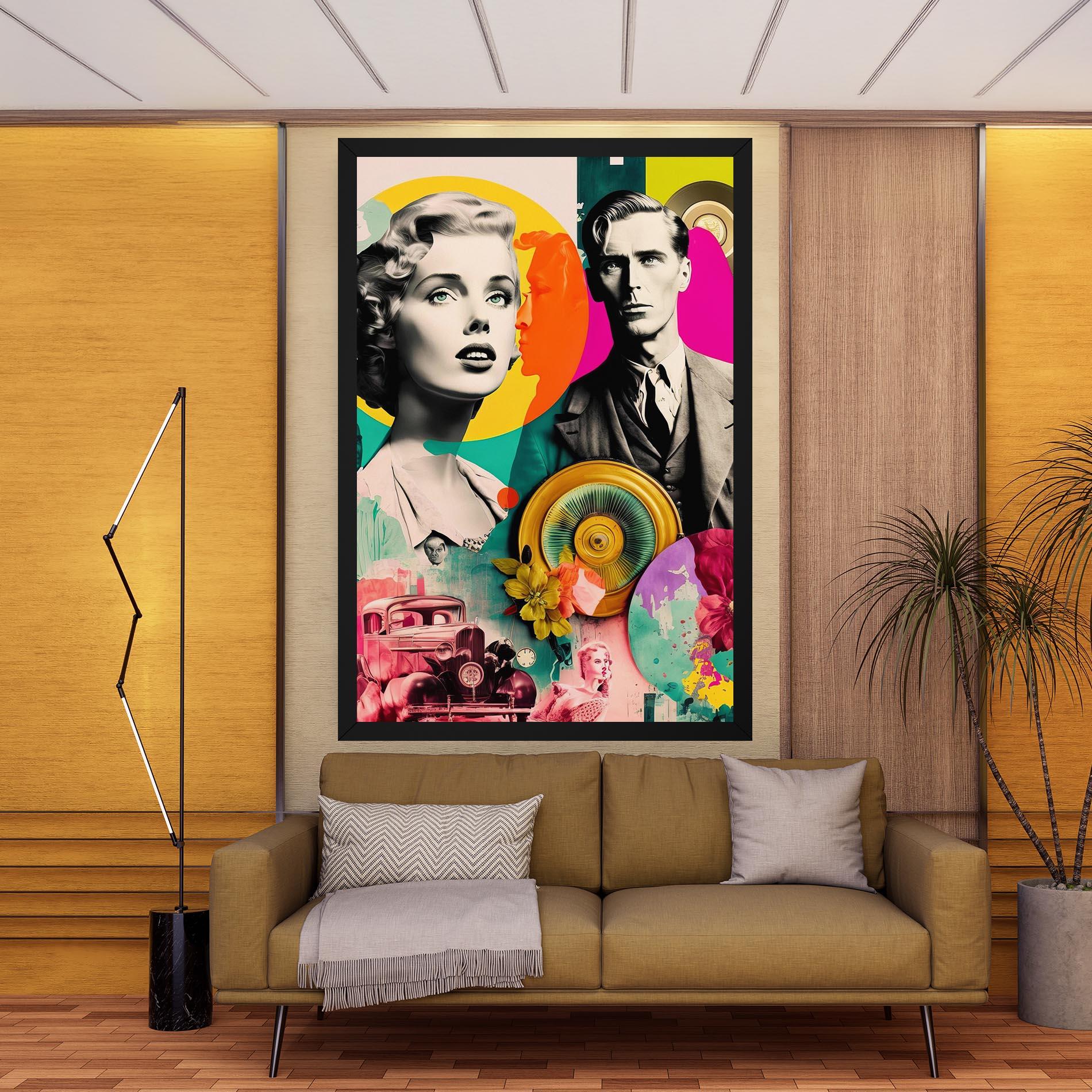 Leinwandbild 60s Retro Collage mockup 9